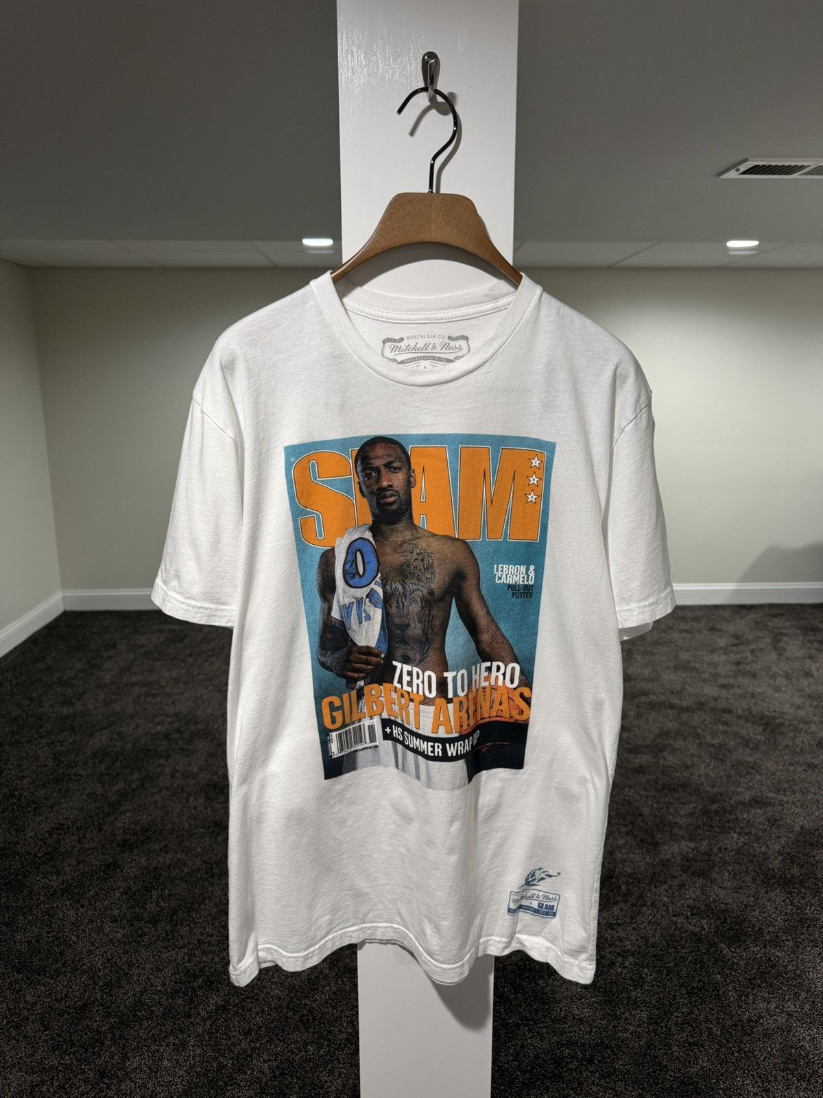 Mitchell & Ness Mitchell & Ness NBA Gilbert Arenas Agent Zero White T-Shirt Size US L / EU 52-54 / 3 - 4 Thumbnail
