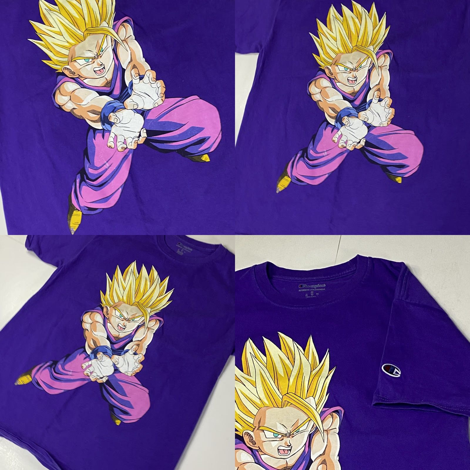 Champion VINTAGE Champion Dragonball Z Collab Son Gohan T Shirt Medium M Purple Men Crew Neck Short Sleeve Graphic Print Size US M / EU 48-50 / 2 - 10 Thumbnail