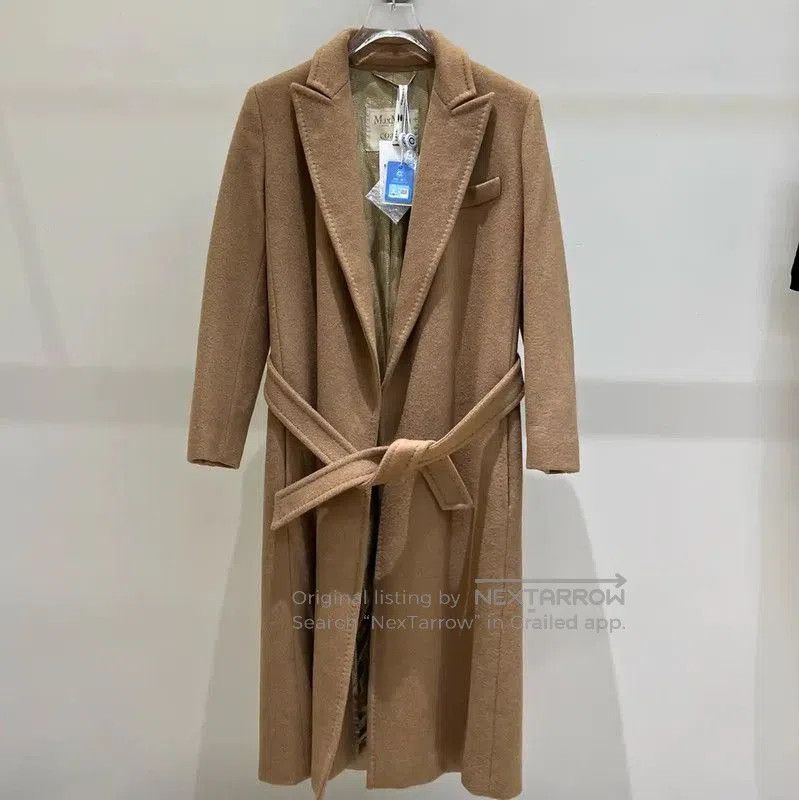 Max Mara MaxMara Long Wool Blend Coat in Khaki . Size M / US 6-8 / IT 42-44 - 1 Thumbnail