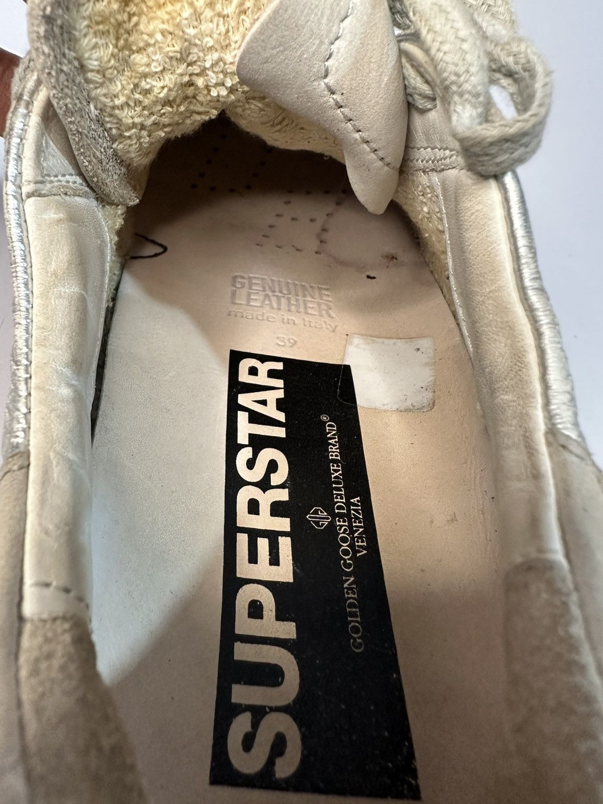 Golden Goose Golden Goose Superstar Silver Leather Men’s Sneakers Size US 6.5 / EU 39-40 - 6 Thumbnail
