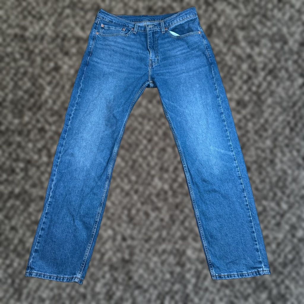 Levi's Levi's 505 Jeans Mens 34x32 Medium Wash Fade Straight Leg Regular Fit Denim Blue Size US 34 / EU 50 - 1 Thumbnail