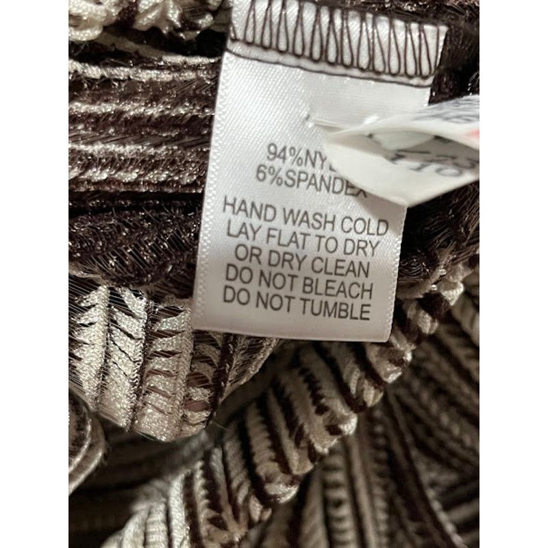 Other VTG Alberto Makali Cocoon Top Dark Brown Tan Cream Size L Size L / US 10 / IT 46 - 4 Thumbnail