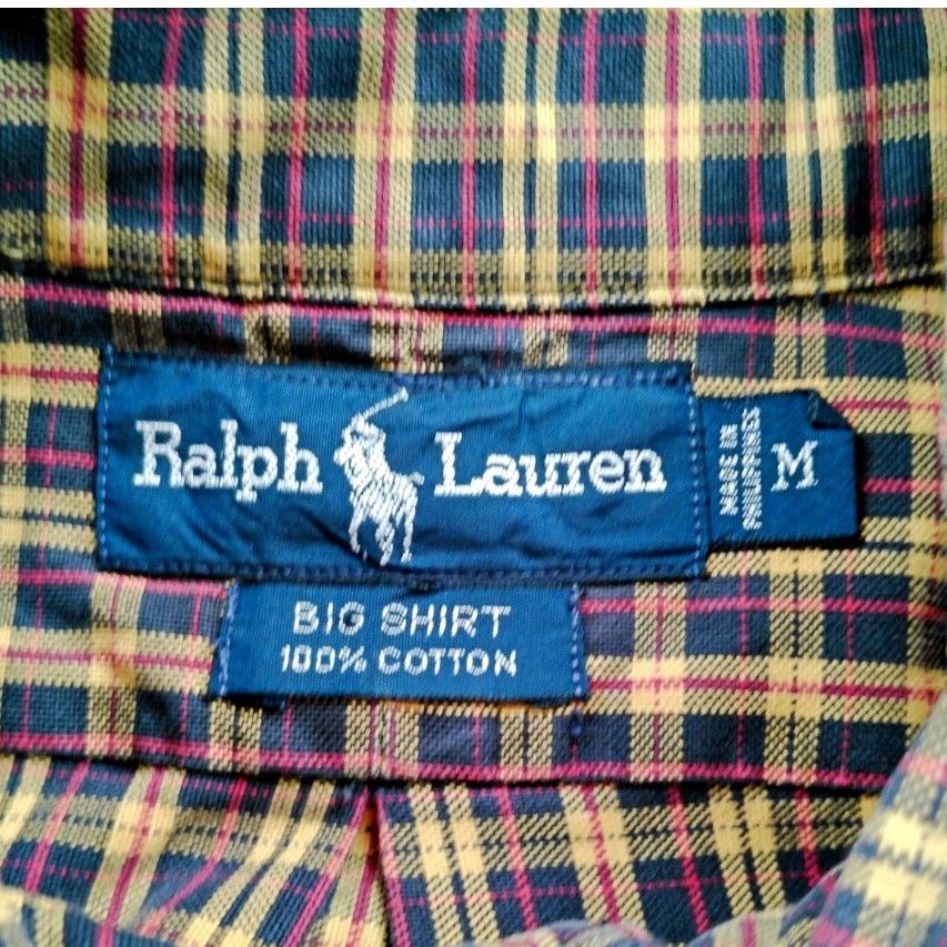 Ralph Lauren Ralph Lauren Yellow Plaid Cotton Big Shirt Button Down Size US M / EU 48-50 / 2 - 4 Thumbnail