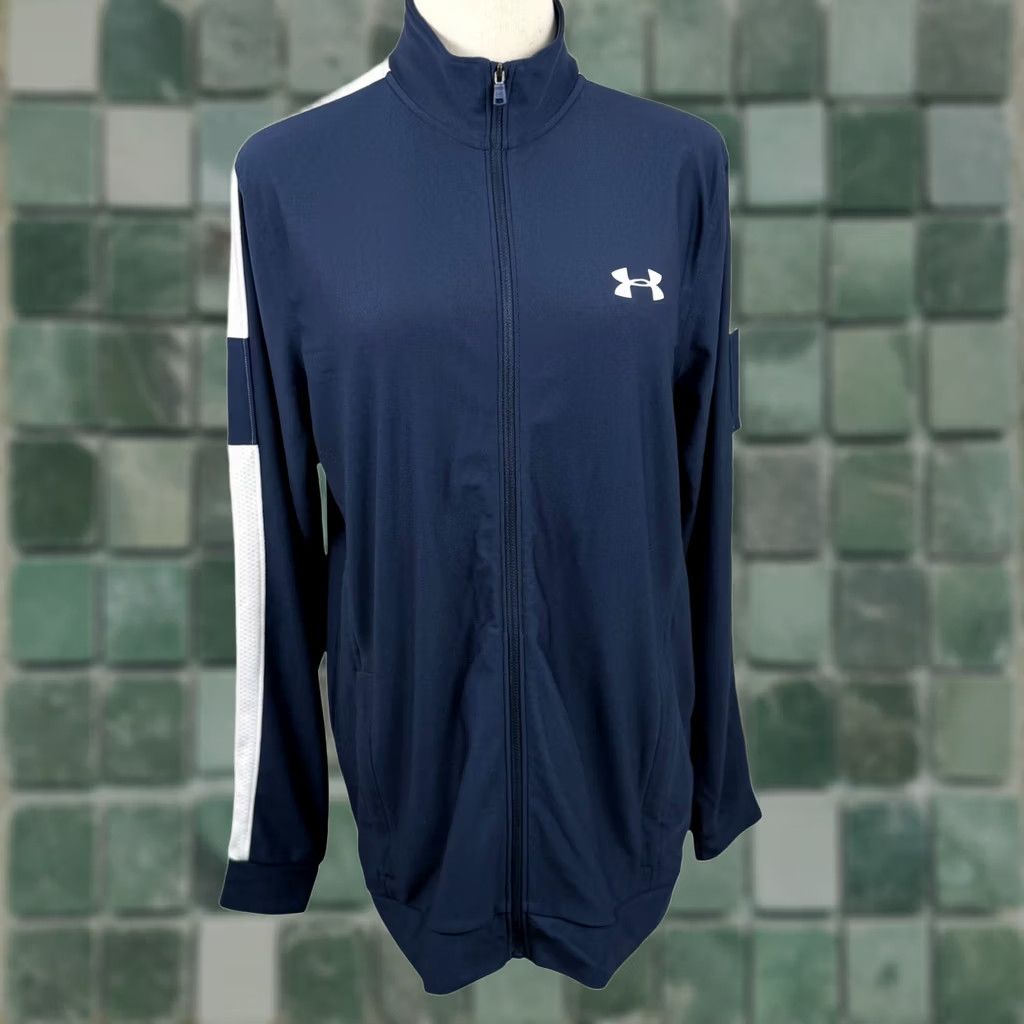 Under Armour Under Armour Mens M Twister Full Zip Track Jacket Blue Sportswear Fitted 1347293 Size US M / EU 48-50 / 2 - 1 Thumbnail