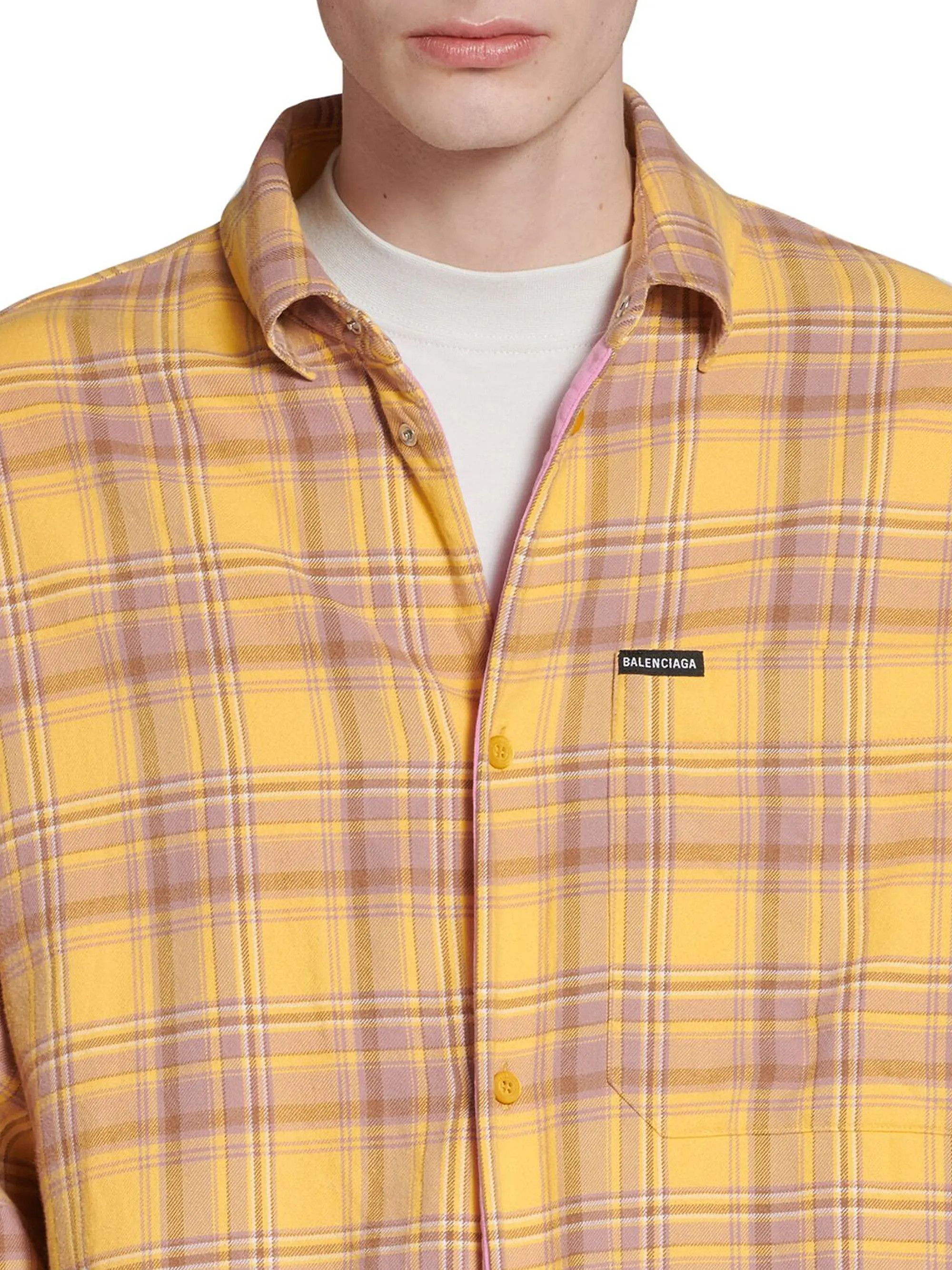 Balenciaga o1tr1nto0825 Lined Shirt Oversized in Multicolor Size US L / EU 52-54 / 3 - 6 Thumbnail
