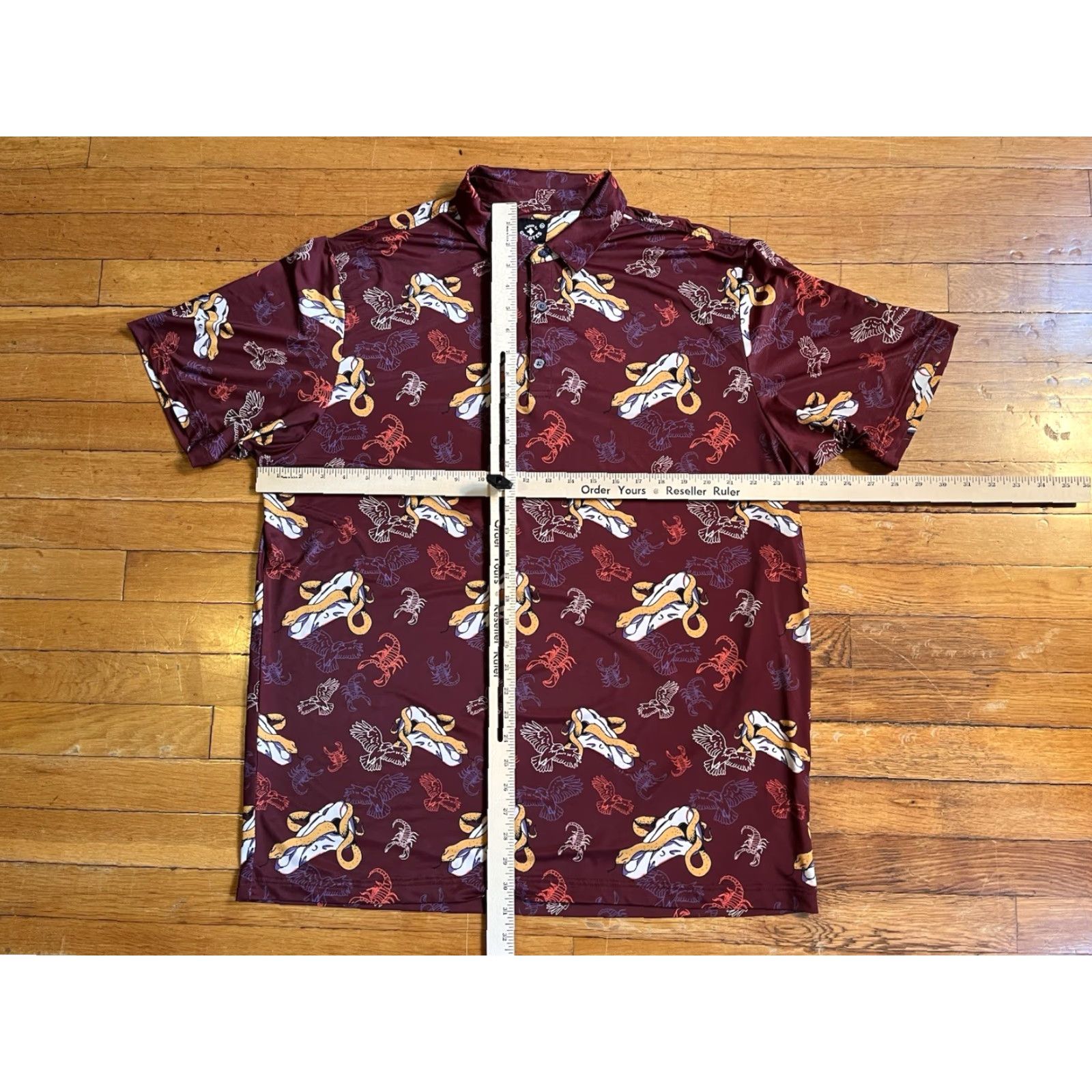 Vintage Raised by Coyotes Golf Performance Polo Shirt Men's 2XL Snake Skull Western Shirt Polo Casual Activewear Size US XXL / EU 58 / 5 - 7 Thumbnail