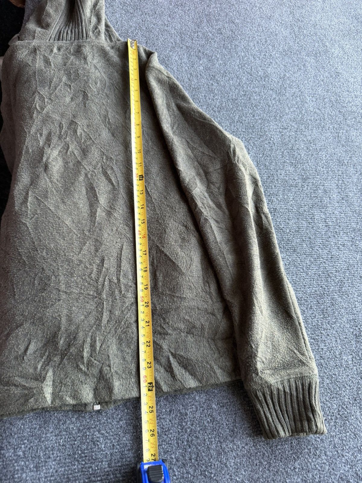 Conte of Florence 00s Conte of Florence Olive Fleece / Knit Zip Hoodie Italian Size M / US 6-8 / IT 42-44 - 21 Thumbnail