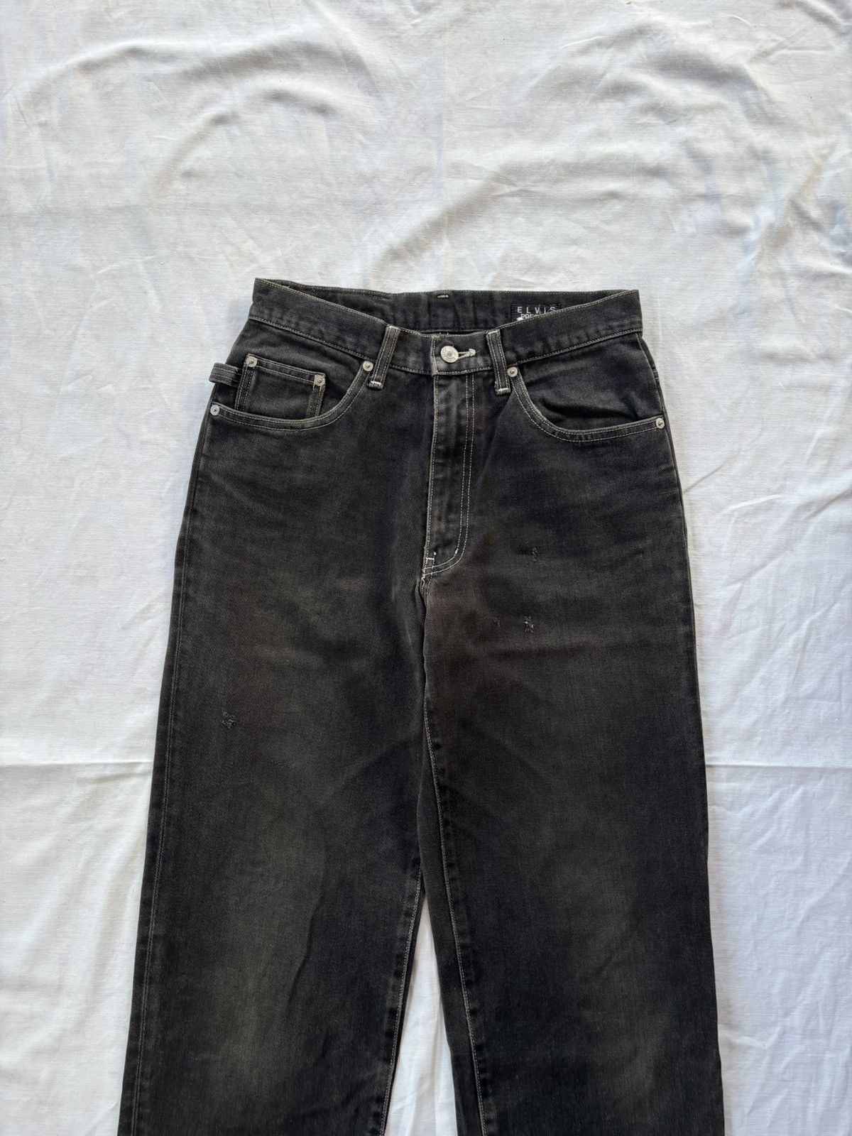 POST ARCHIVE FACTION (PAF) 🔥ELVIS PRESLEY LOOSE BLACK WIDE JEANS Size US 28 / EU 44 - 5 Thumbnail
