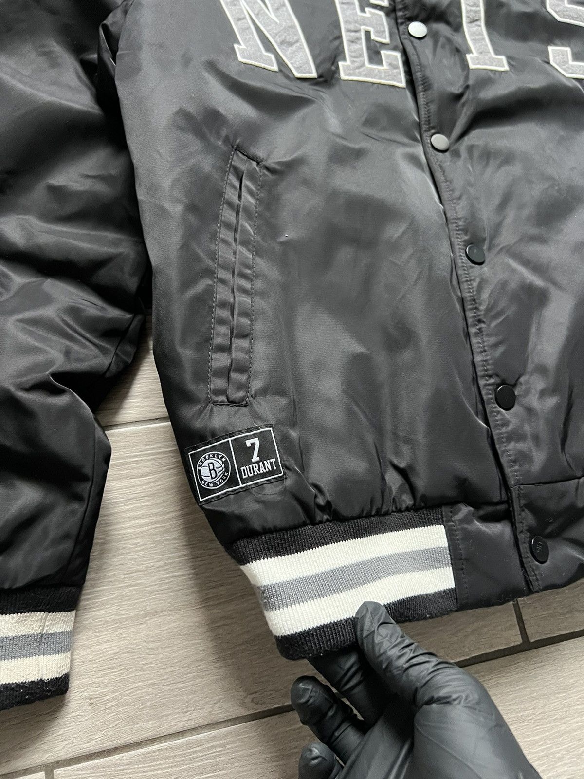 NBA Vintage Brooklyn NBA Durant Nets Varsity Bomber Jacket Size US S / EU 44-46 / 1 - 7 Thumbnail