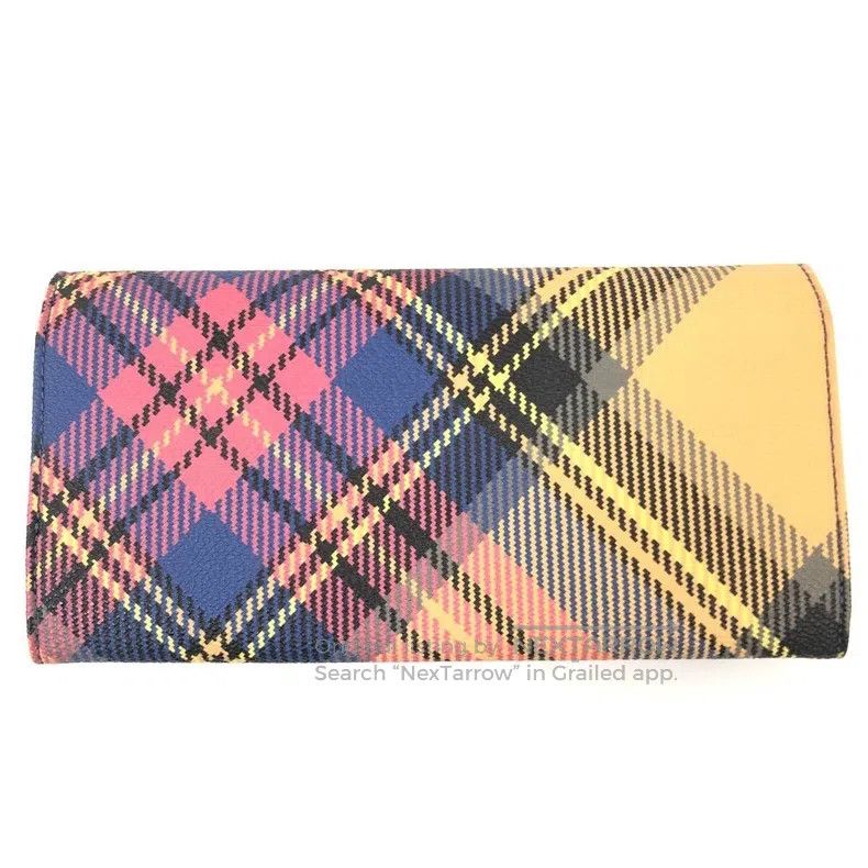 Vivienne Westwood Vivienne Westwood Plaid long wallet, Scottish plaid with y Size ONE SIZE - 2 Thumbnail