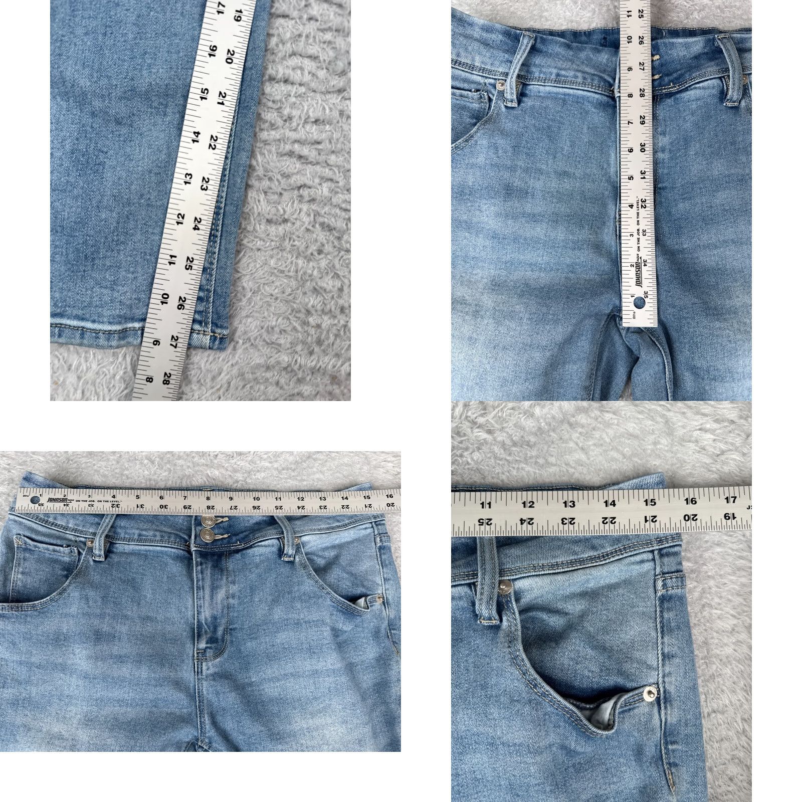 Hudson HUDSON Jeans Women 30 Blue Denim Straight Leg Jeans Mid Rise 5-Pocket Cotton Blend Regular Womens Size 30" / US 8 / IT 44 - 8 Thumbnail