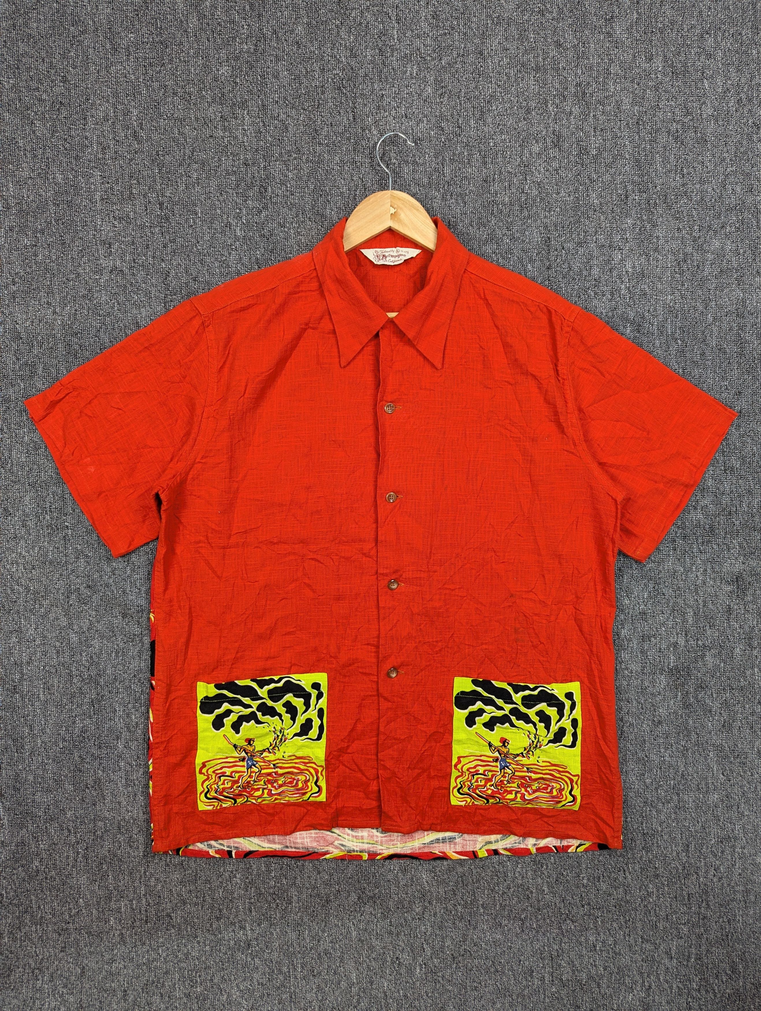 Sun Surf 1950s Sunsurf Torch Fisherman Back Panel Aloha Shirt Size US XL / EU 56 / 4 - 4 Thumbnail