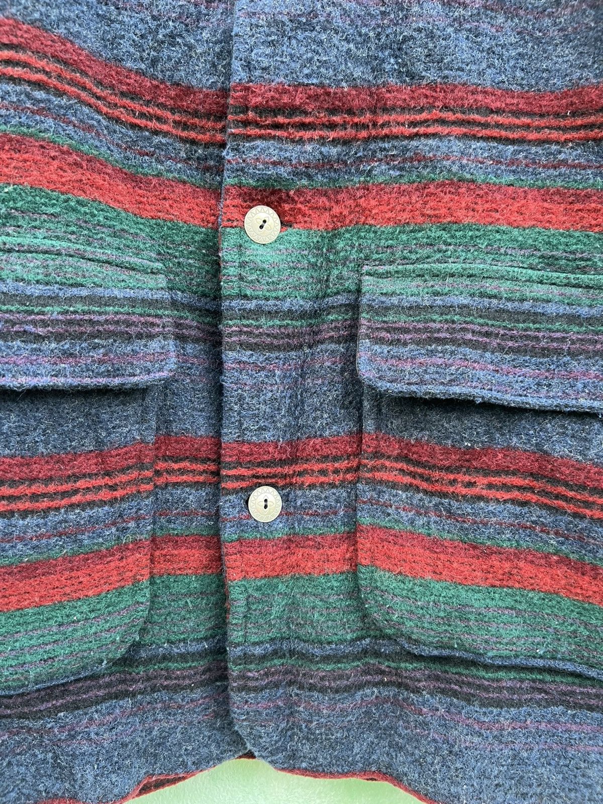 Woolrich Woolen Mills Vtg Woolrich Made in USA Multi Stripe Wool Blanket Jacket Size US L / EU 52-54 / 3 - 10 Thumbnail