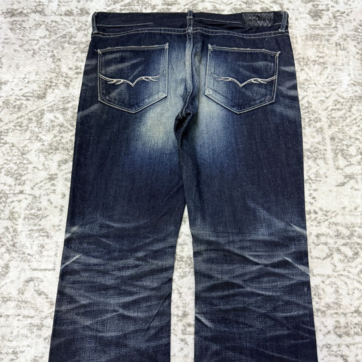 GOSTAR DE FUGA Fuga Smoke Shadow Wash Claw Mark Studded Jeans Size US 32 / EU 48 - 4 Thumbnail