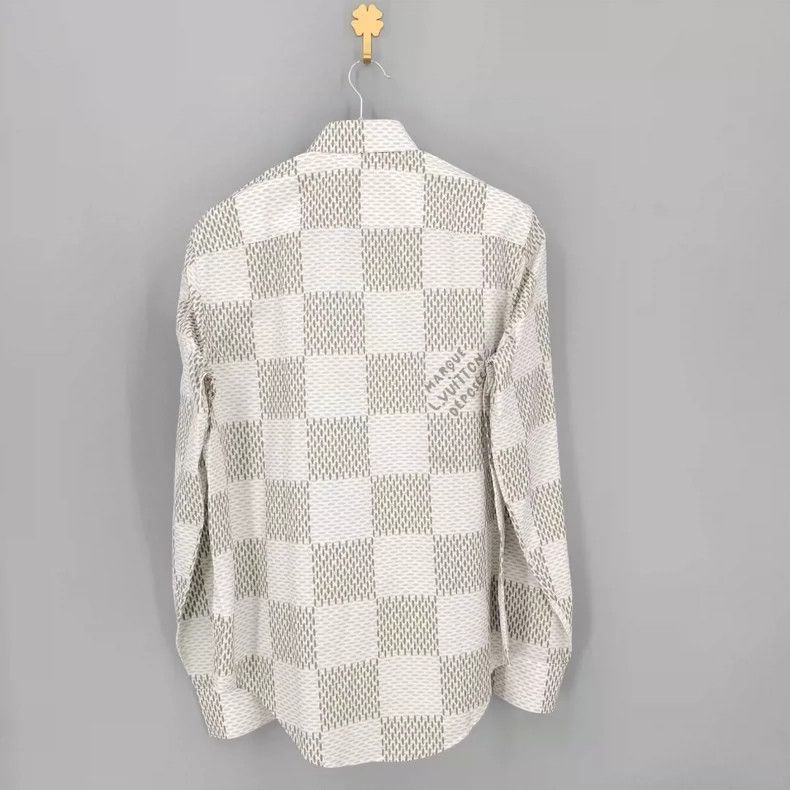 Louis Vuitton LOUIS VUITTON Fei Dong Pearl Checkerboard Shirt 2504-Nextar Size US M / EU 48-50 / 2 - 2 Thumbnail