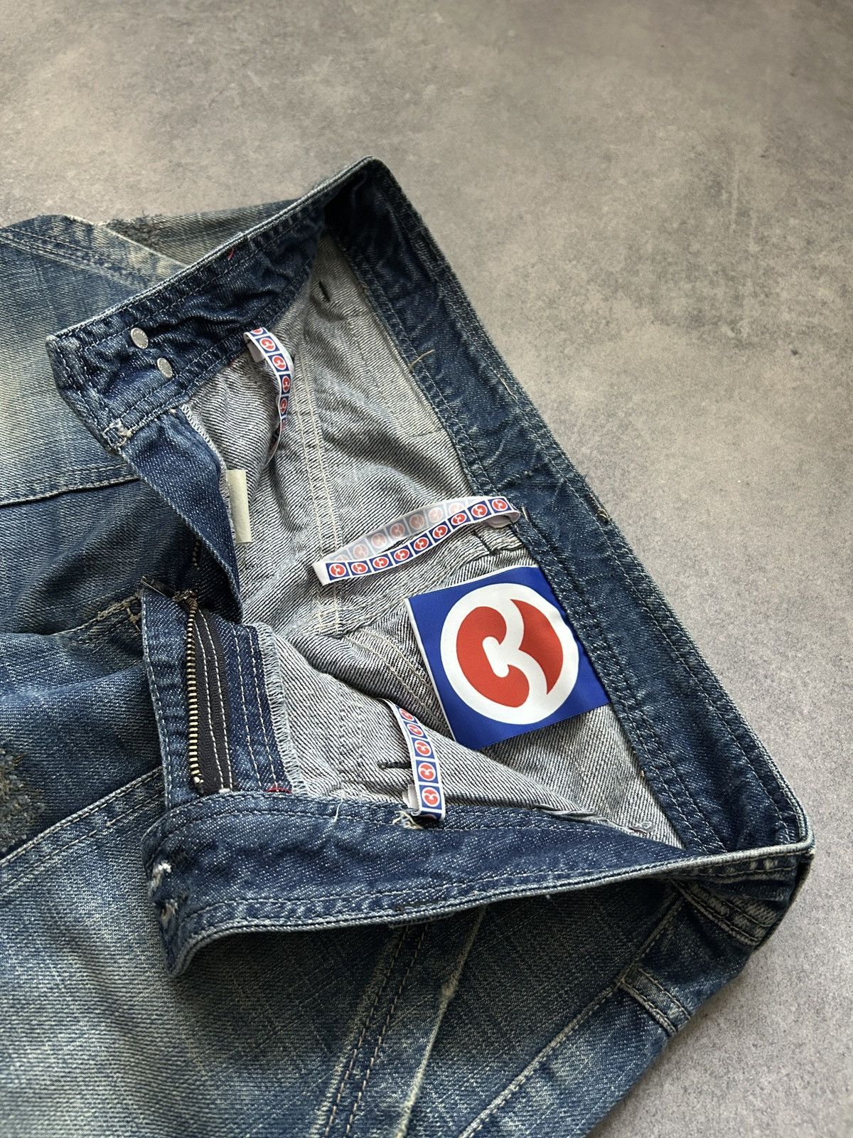 Japanese Brand Clink Jeans London Distressed baggy y2k jeans Size US 27 - 7 Thumbnail