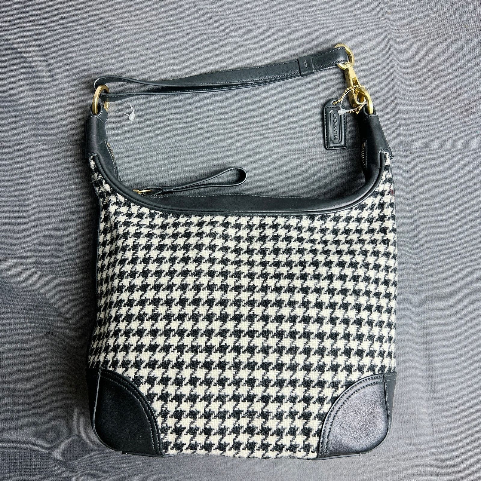 Coach Coach Houndstooth Hobo Purse Hobo Shoulder bag 6954 Size ONE SIZE - 3 Thumbnail