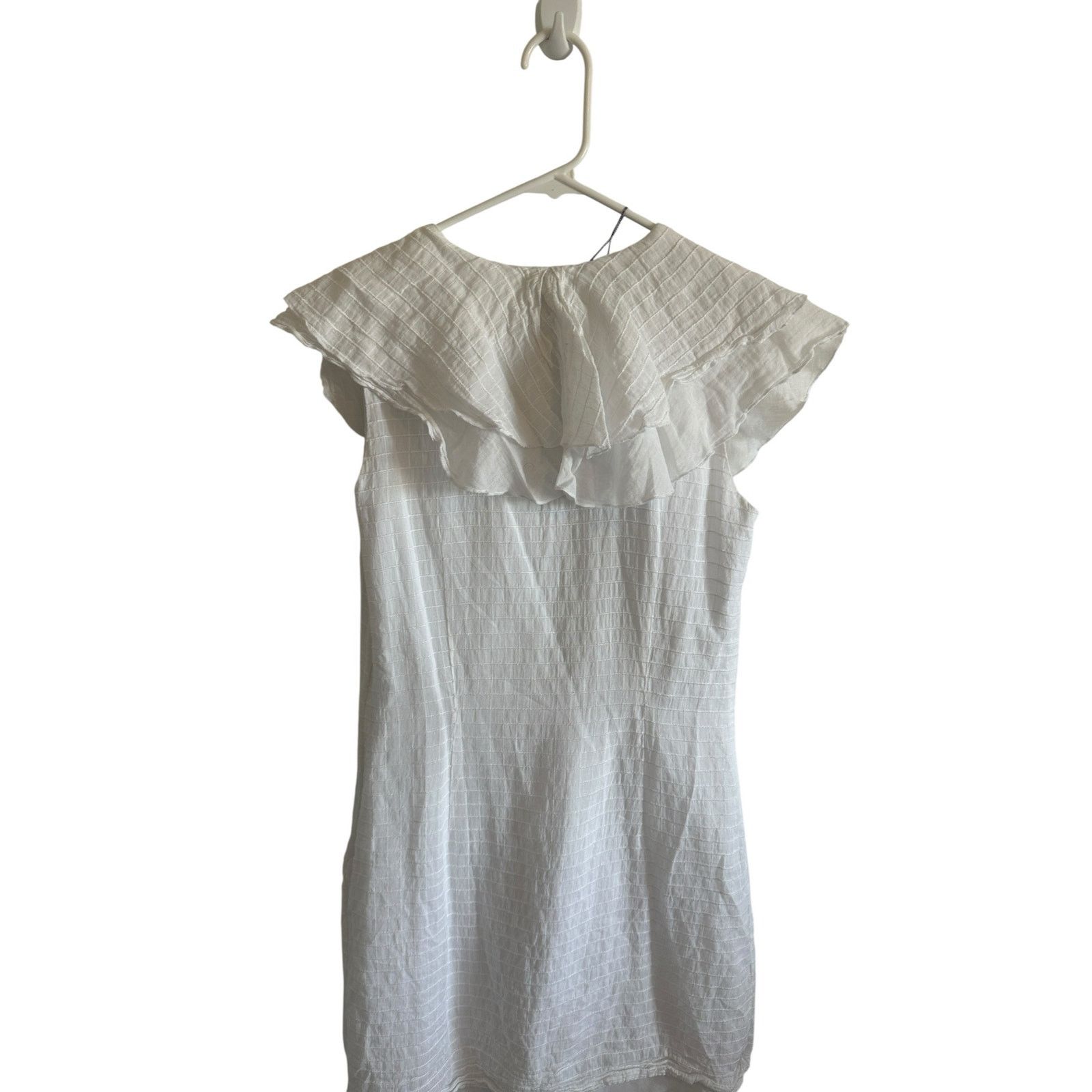 Other Tocca White Sleeveless Ruffled Front V-Neck Short Dress Size S / US 4 / IT 40 - 9 Thumbnail