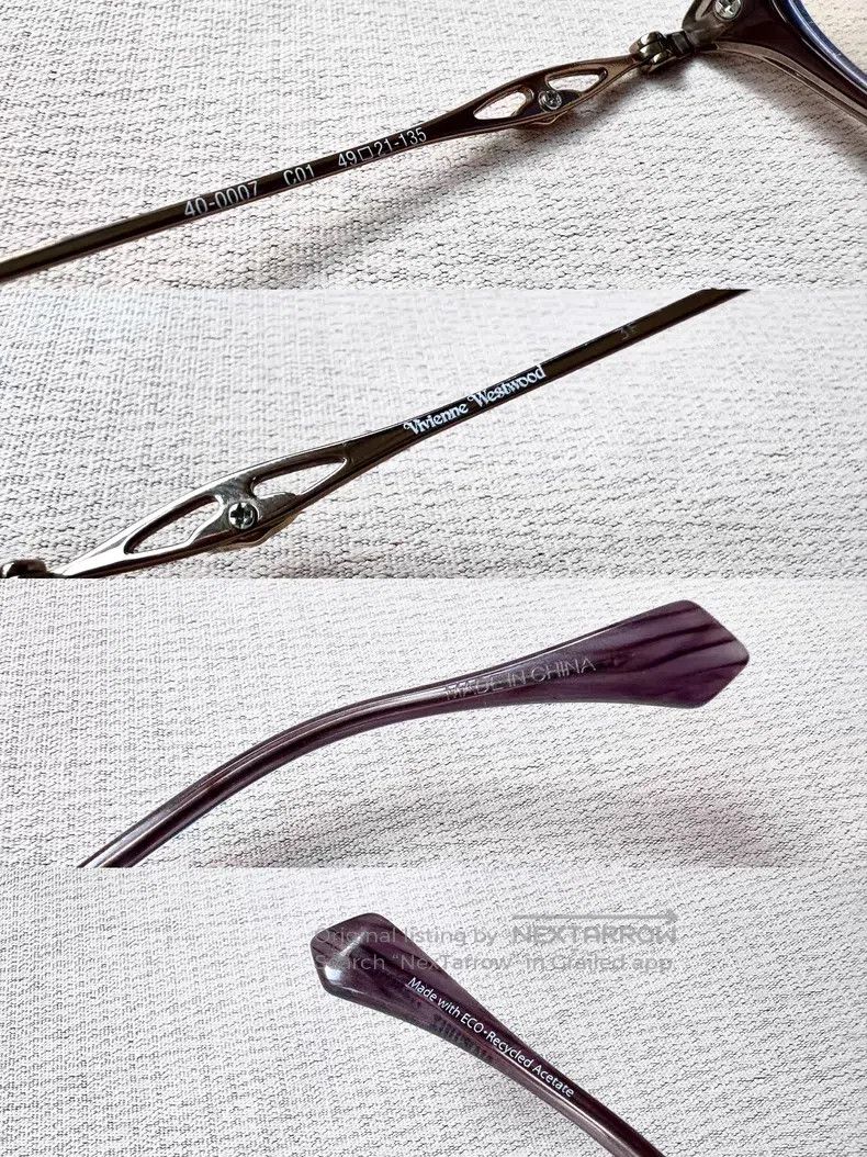 Vivienne Westwood Vivienne Westwood Gray Cat-eyed Saturn Eyeglass Frames Size ONE SIZE - 6 Thumbnail