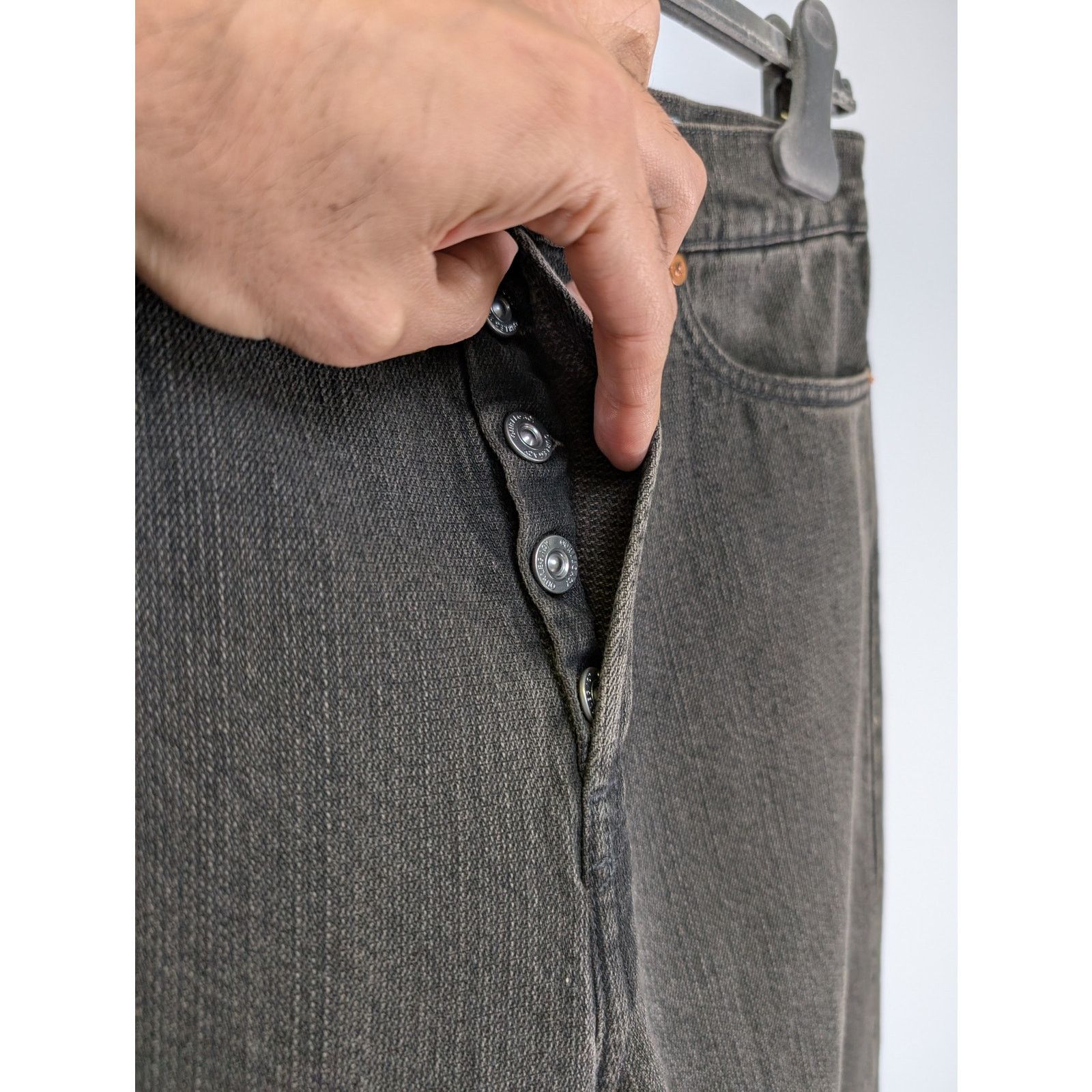 Our Legacy o1rshd1 Kamari Black Chain Twill Jean in Black Size US 31 - 6 Thumbnail
