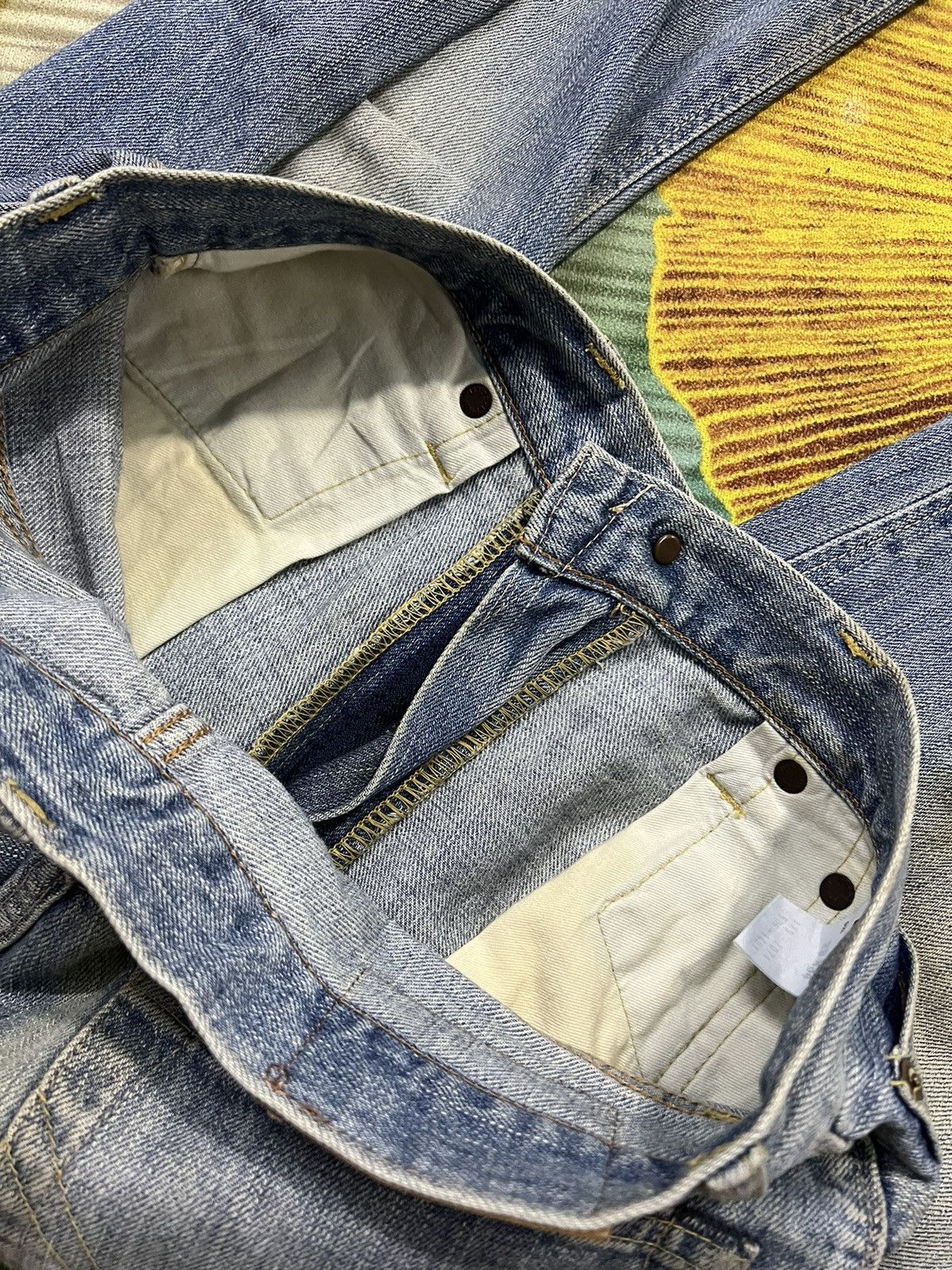 Edwin × Japanese Brand EDWIN 505z SELVEDGE LIGHT WASH ORANGE TAG DENIM Size US 29 - 9 Thumbnail