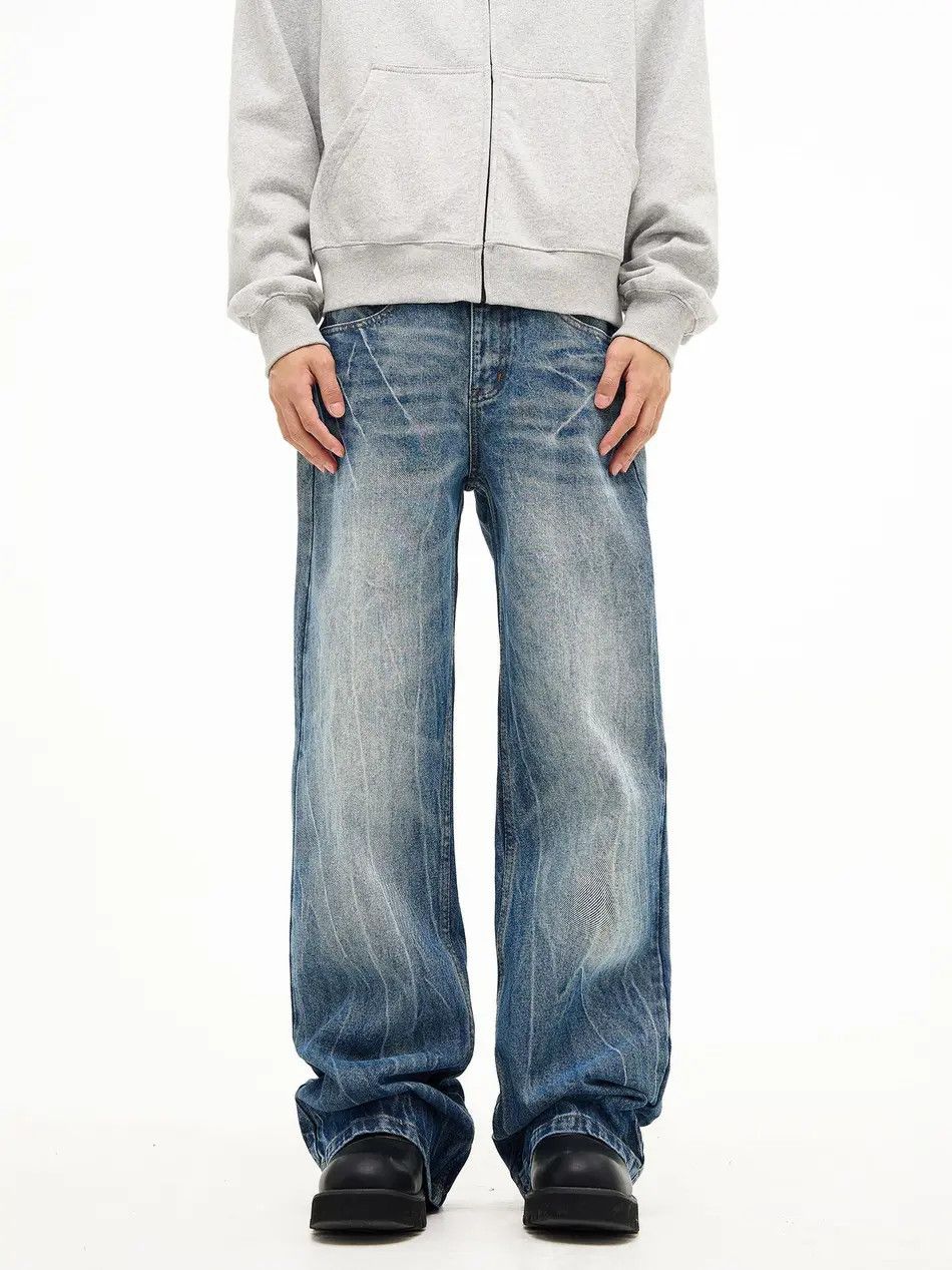 Japanese Brand × Jean Retro loose straight leg micro flared jeans Size US 32 / EU 48 - 2 Thumbnail
