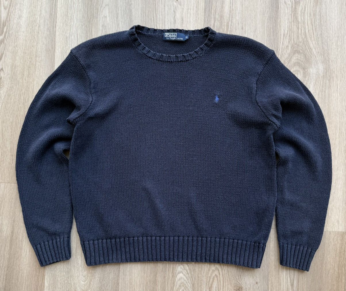 Polo Ralph Lauren Vintage Polo Ralph Lauren Navy Blue Knit Sweater Size US XL / EU 56 / 4 - 1 Thumbnail