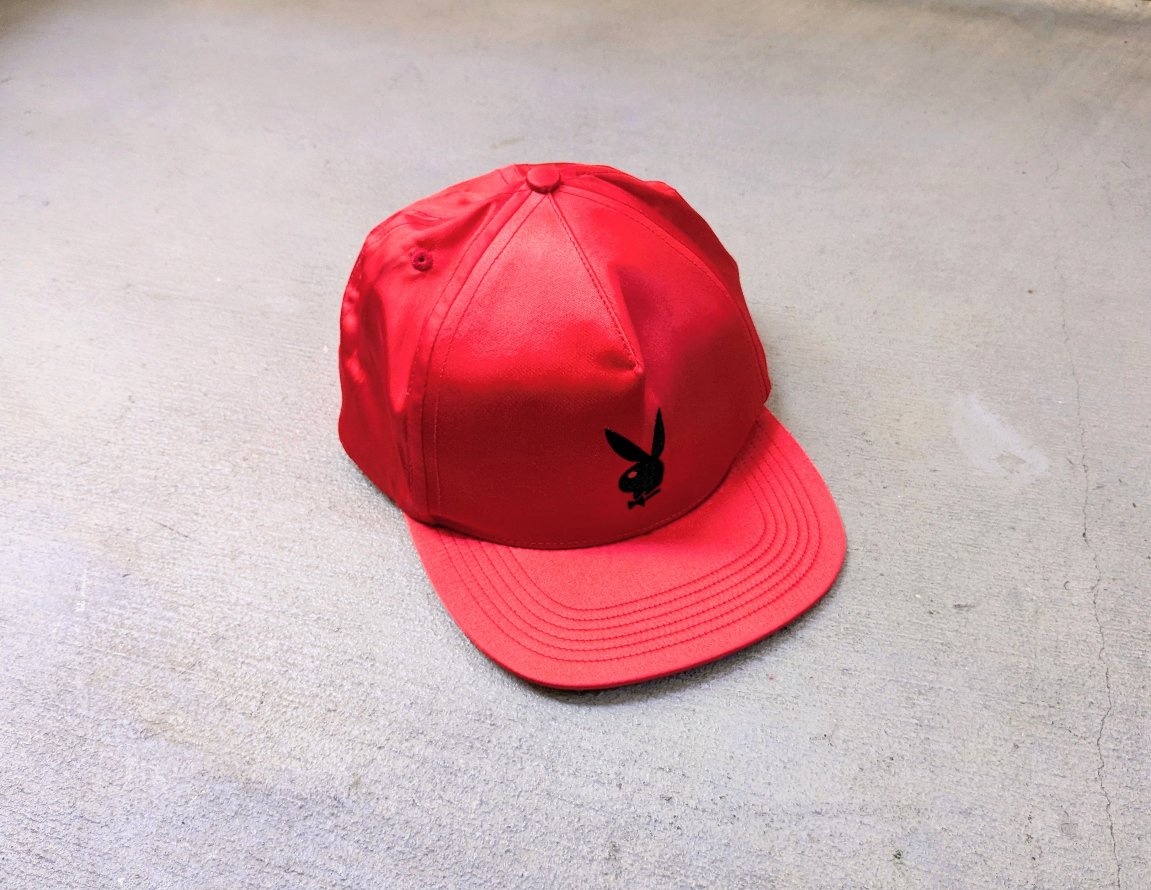 Playboy × Supreme Supreme Playboy Satin 6 Panel Hat Cap Red Adjustable Size ONE SIZE - 1 Thumbnail