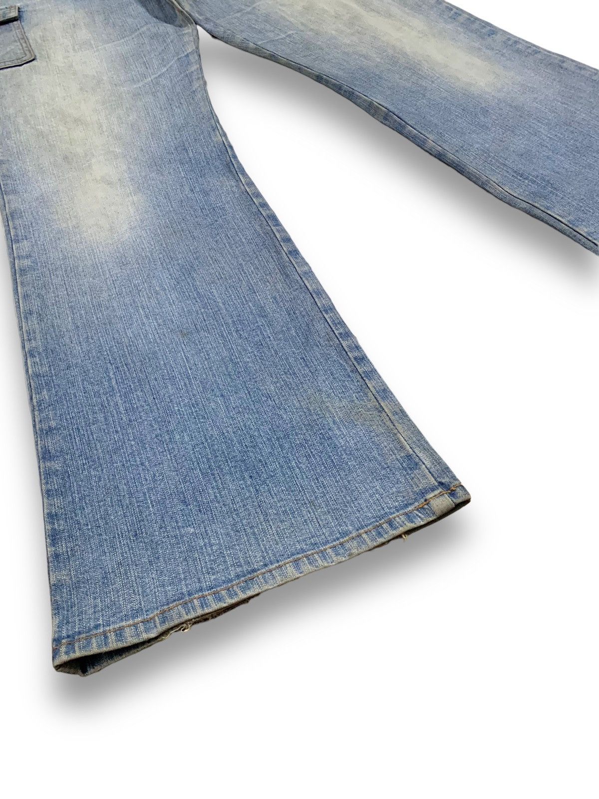 Hysteric Glamour Vintage Japanese Brand Flare Bell Bottom Ripped Cargo Jeans Size US 32 / EU 48 - 9 Thumbnail