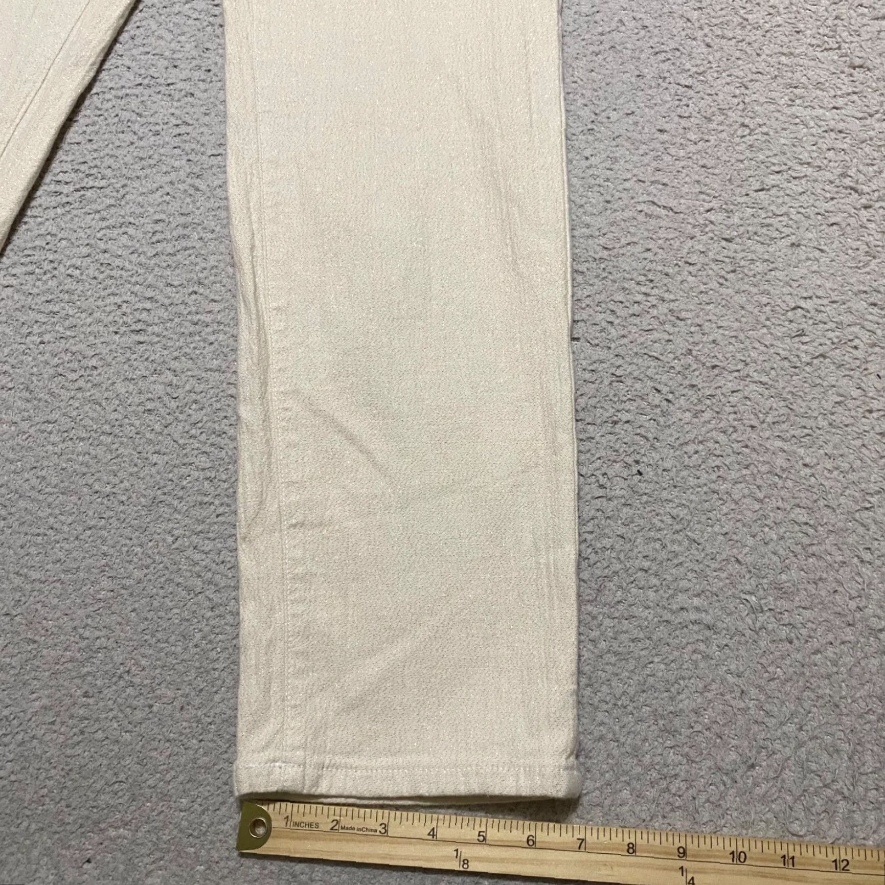 Vintage Lane Bryant Womens Jeans 16 Plus Ivory Denim Mid Rise Straight 5-Pocket Stretch Regular Size 38" / US 16 / IT 52 - 5 Thumbnail
