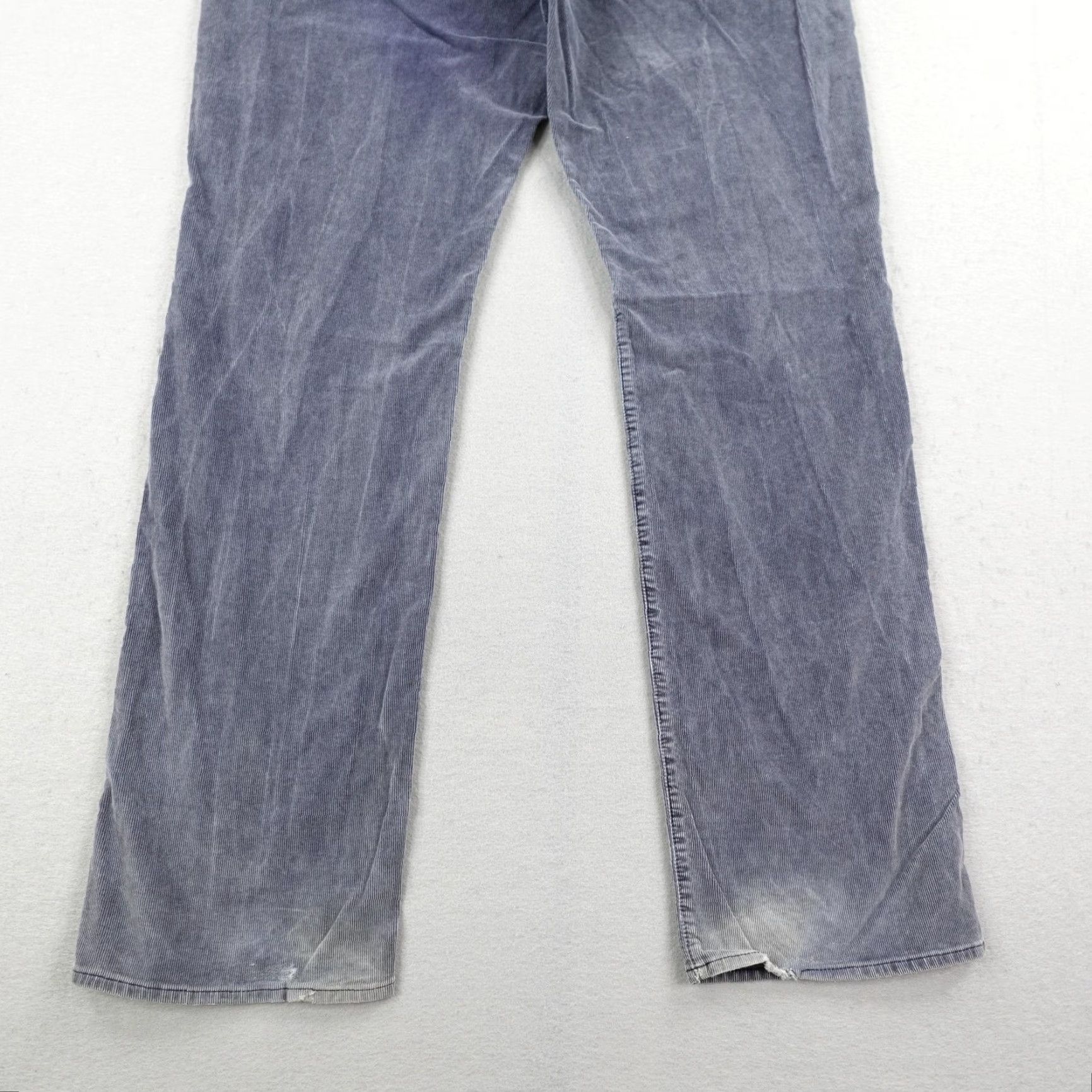 Vintage Agave Waterman Corduroy Pants Mens 38 Blue Relaxed Straight USA Made Chino 38x35 Front Zip Pocket Leather Logo Mens Size US 38 / EU 54 - 6 Thumbnail