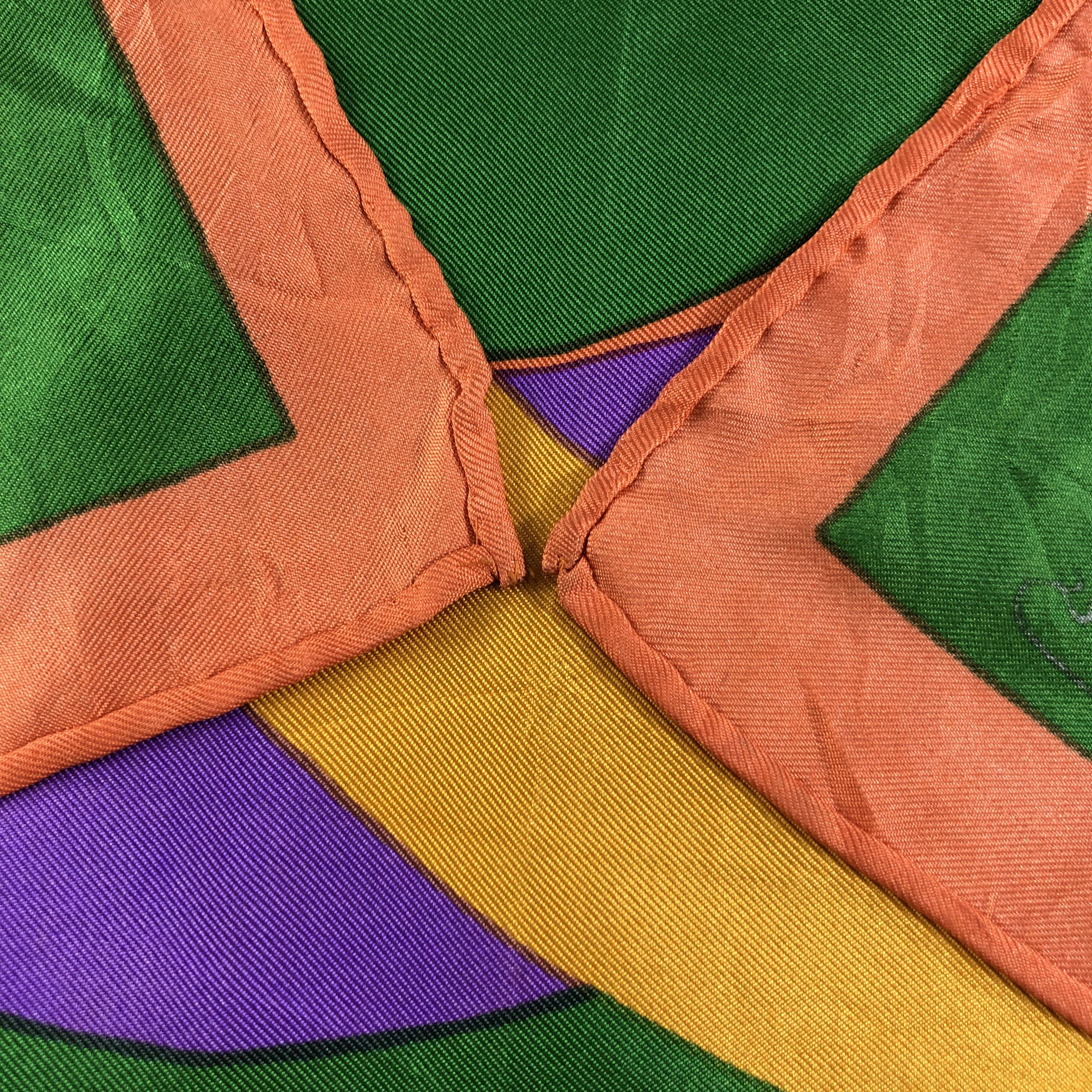 Japanese Brand Luxury Abstract Hand Rolled Silk Scarf M450 Size ONE SIZE - 4 Thumbnail