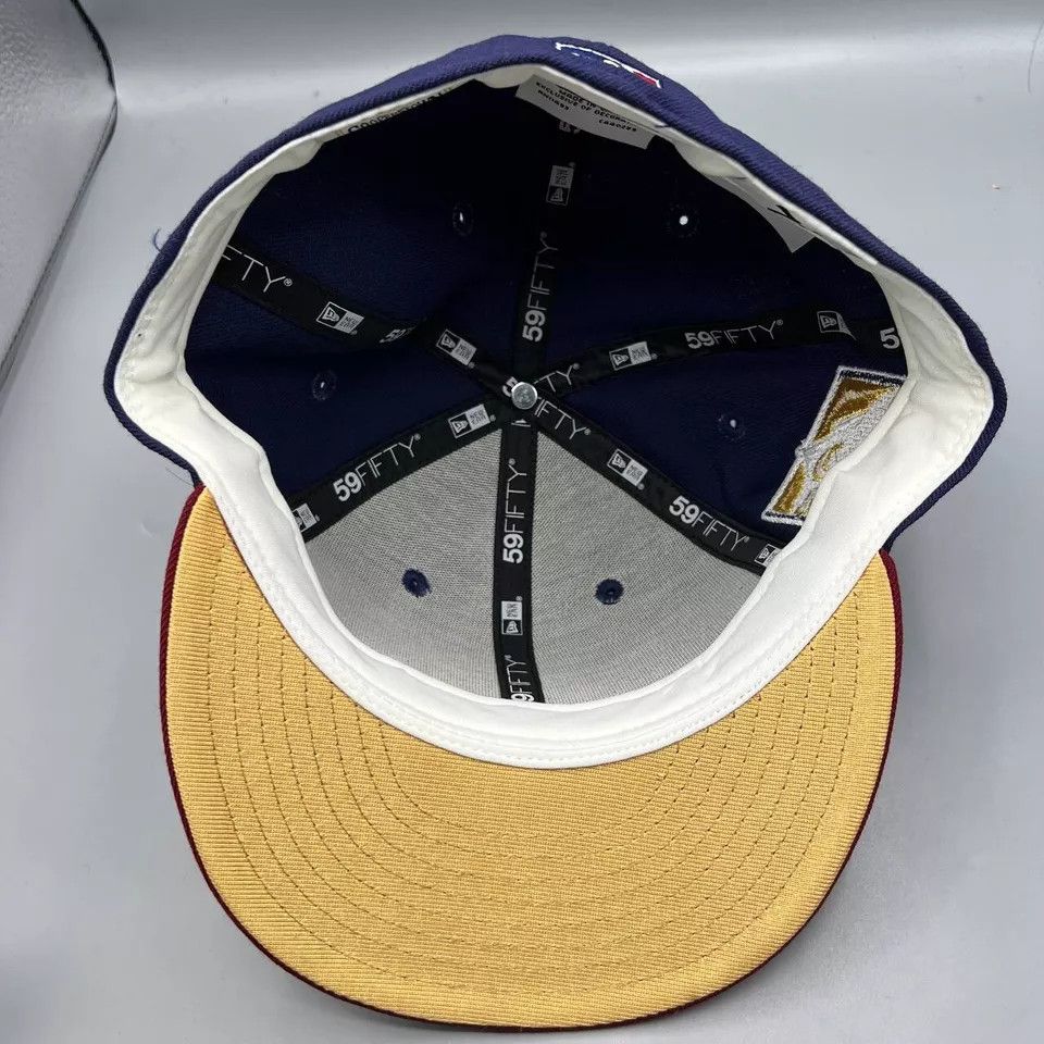 New Era Colorado Rockies Hat Men 7 5/8 Purple Red MLB Fitted Cap New Size ONE SIZE - 5 Thumbnail
