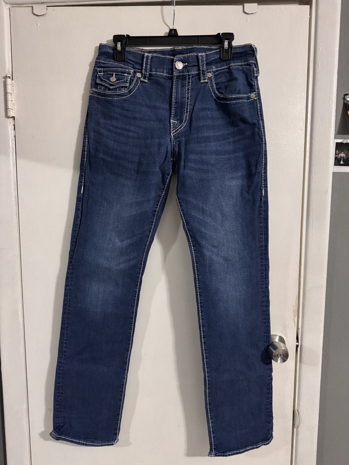 True Religion True Religion Blue Ricky Thick Stiching Jeans Size US 31 - 2 Thumbnail
