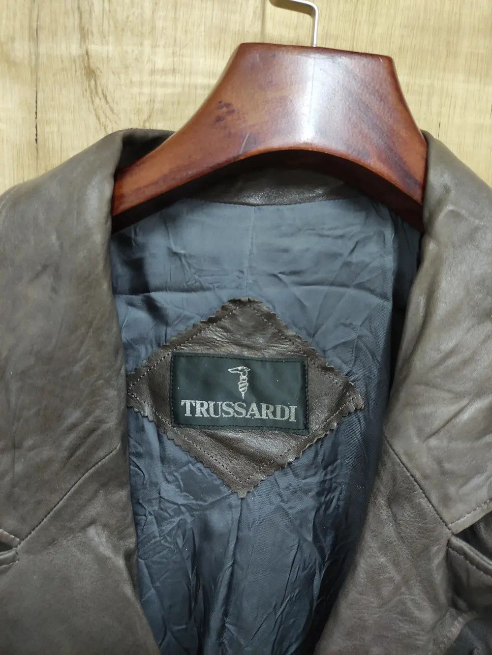 Trussardi TRUSSARDI BLAZER LEATHER JACKET Size US XS / EU 42 / 0 - 9 Thumbnail