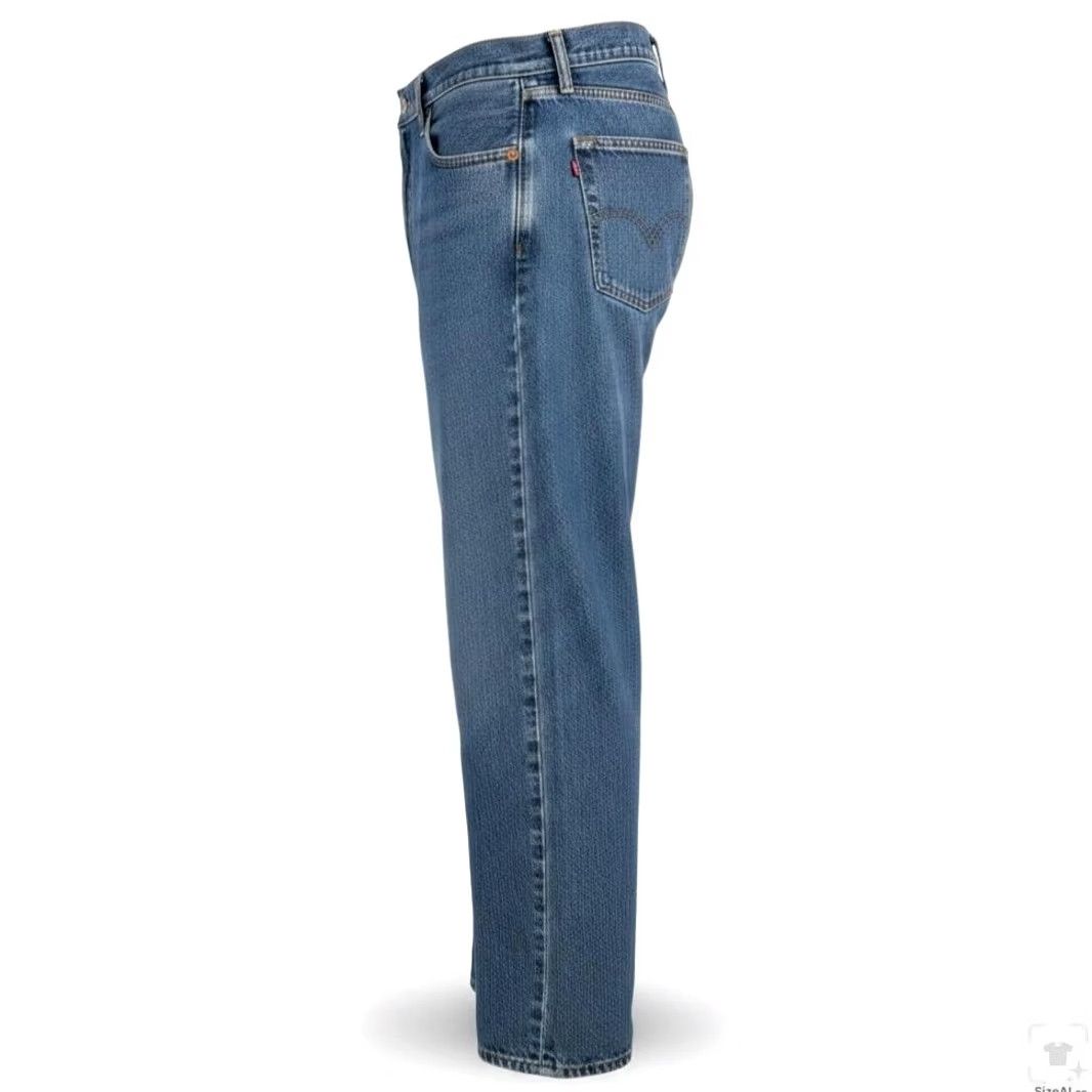 Levi's Levi's 505 Jeans Mens 42x30 Blue Medium Wash Straight Denim Zip Fly Regular Fit Size US 42 / EU 58 - 3 Thumbnail