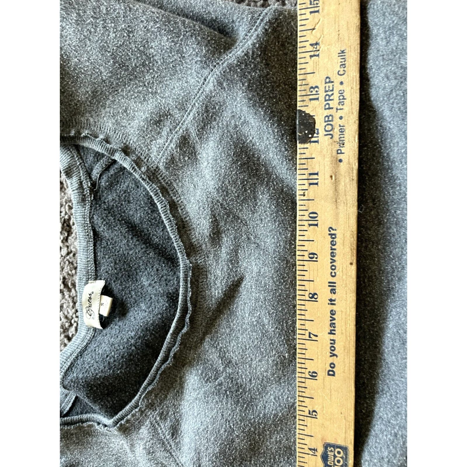 Guess GUESS Womens Sweater S Gray 3/4 Sleeve Round Neck Cotton Pullover Vintage Style, Pullover, Knit, 100% Cotton, Knitwear, Warmth, Midweight, GUESSED? Size S / US 4 / IT 40 - 6 Thumbnail