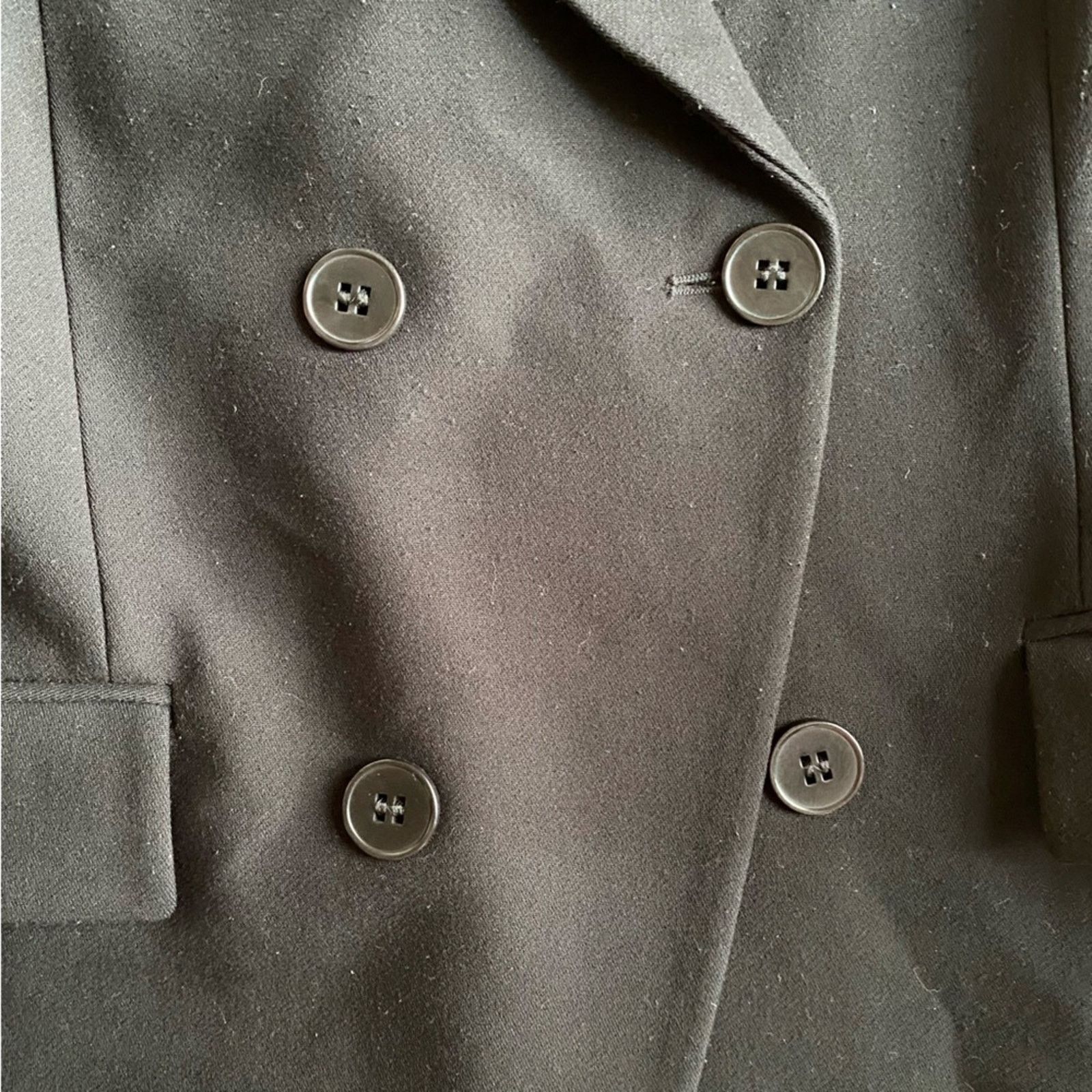 Maje MAJE VOGA $565 Black Double-Breasted Crepe Blazer FR42 US 10 Size L / US 10 / IT 46 - 7 Thumbnail