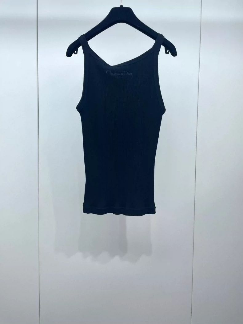 Dior dior black embroidered tank top Size US S / EU 44-46 / 1 - 2 Thumbnail