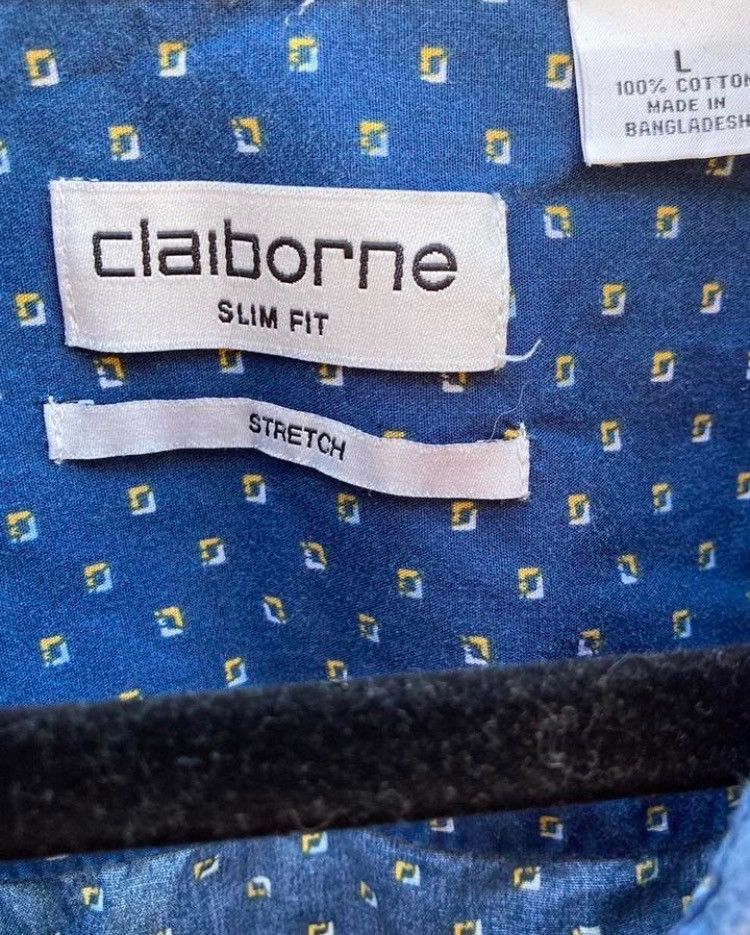Liz Claiborne Claiborne Blue Polka Dot Button-Down Shirt Size US L / EU 52-54 / 3 - 8 Thumbnail