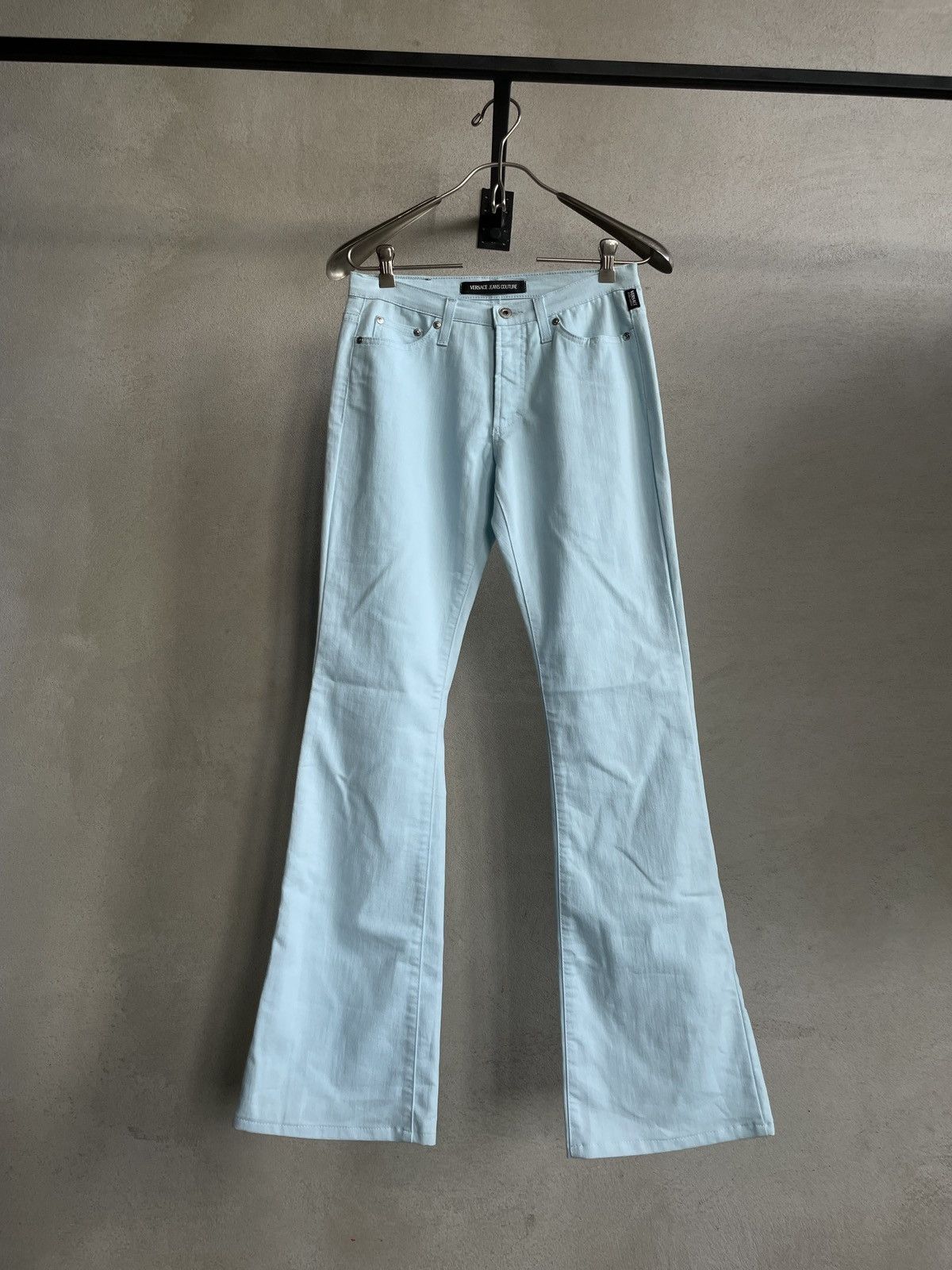Versace × Versace Jeans Couture × Vintage Versace Jeans Couture Blue Flared Pants Size 28" / US 6 / IT 42 - 1 Thumbnail