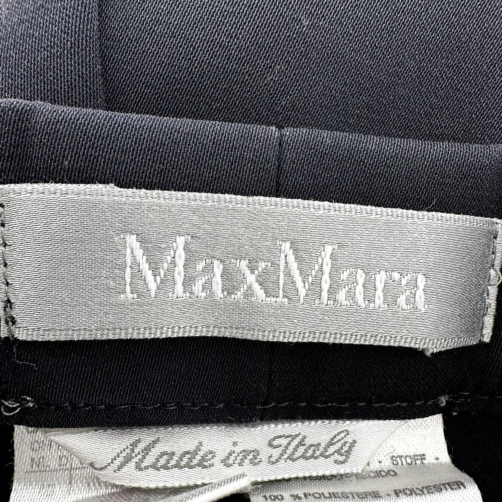 Max Mara Max Mara Trouser Pants Pleated Straight Leg Black Medium Size 32" / US 10 / IT 46 - 2 Thumbnail