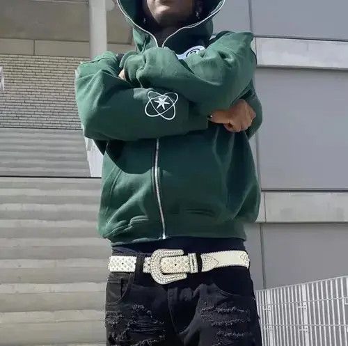 Designer × Vintage Y2K Mens Hoodies Fashion Star Primt Size US L / EU 52-54 / 3 - 4 Thumbnail