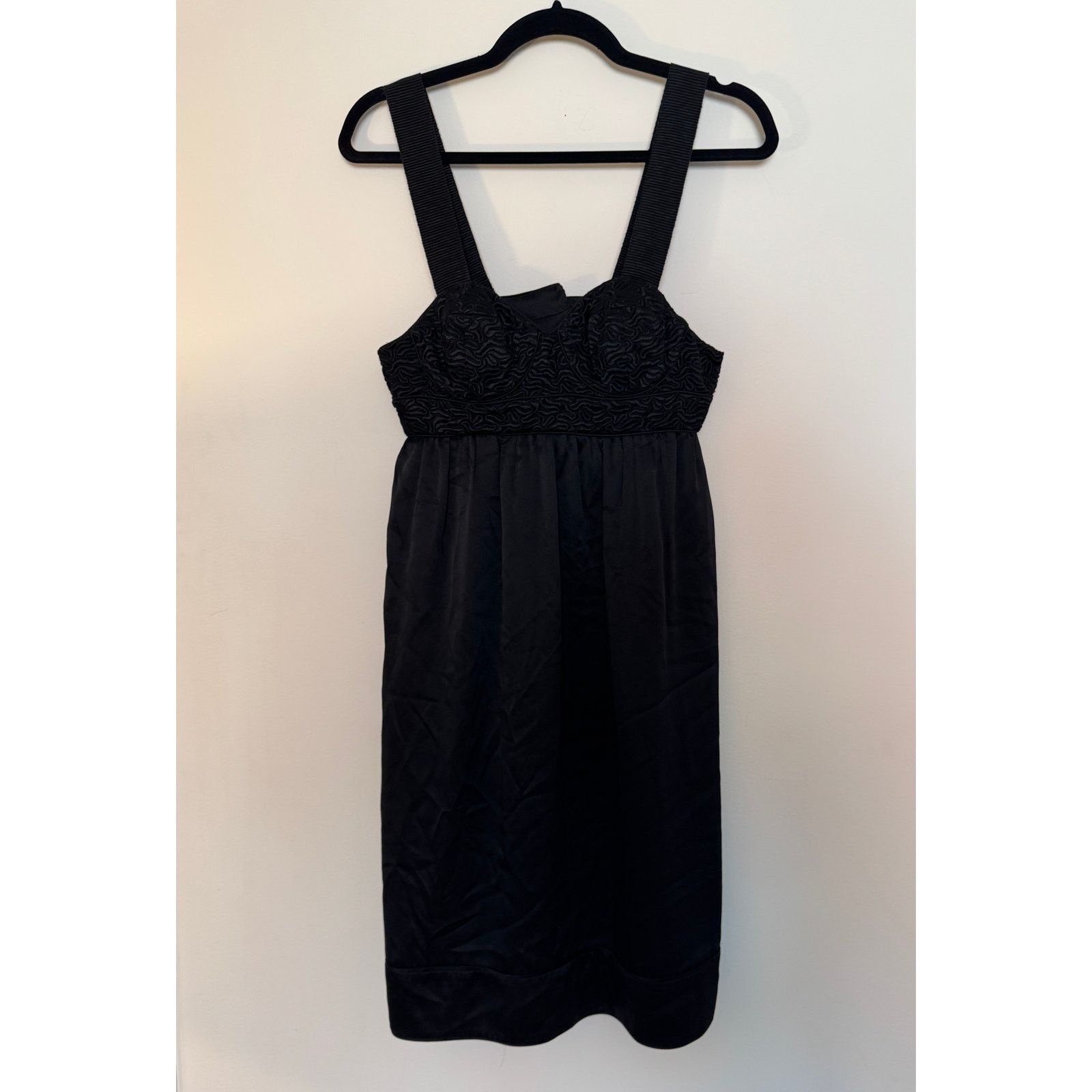 Proenza Schouler Proenza Schouler NWT Black Silk Bustier Satin Tank Top Dress Size S / US 4 / IT 40 - 1 Thumbnail