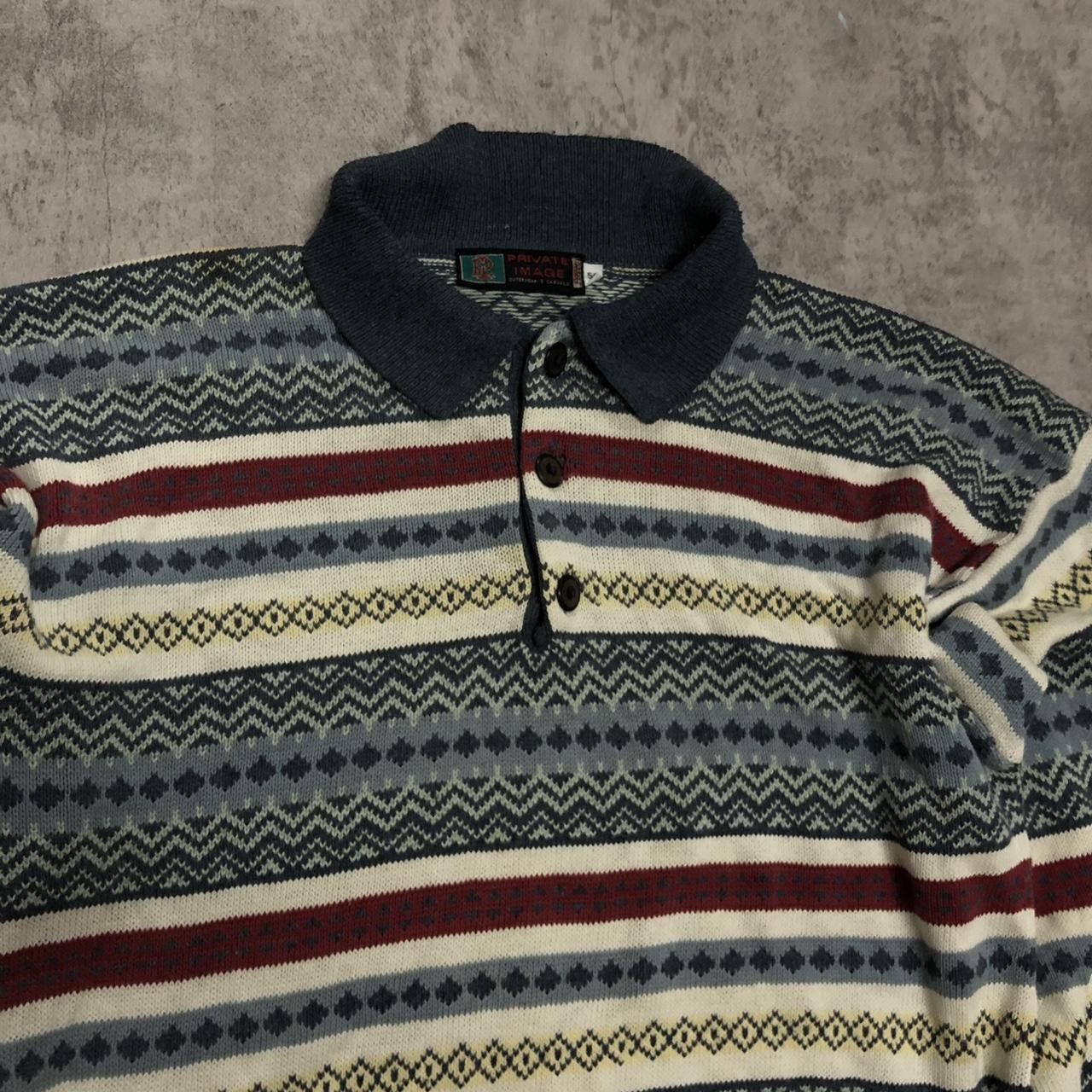 Other Multicoloured vintage 90s knit polo shirt #retro Size US XL / EU 56 / 4 - 2 Thumbnail