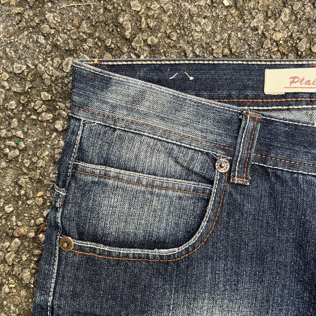 Southpole Baggy Jeans Y2K Faded Blue Plaiwox Jorts Skater Ecko Unltd Size US 32 / EU 48 - 5 Thumbnail
