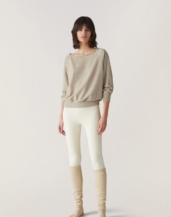 Loro Piana o1srvl11e1024 Cocooning Viscose Leggings in White Size 26" / US 2 / IT 38 - 4 Thumbnail