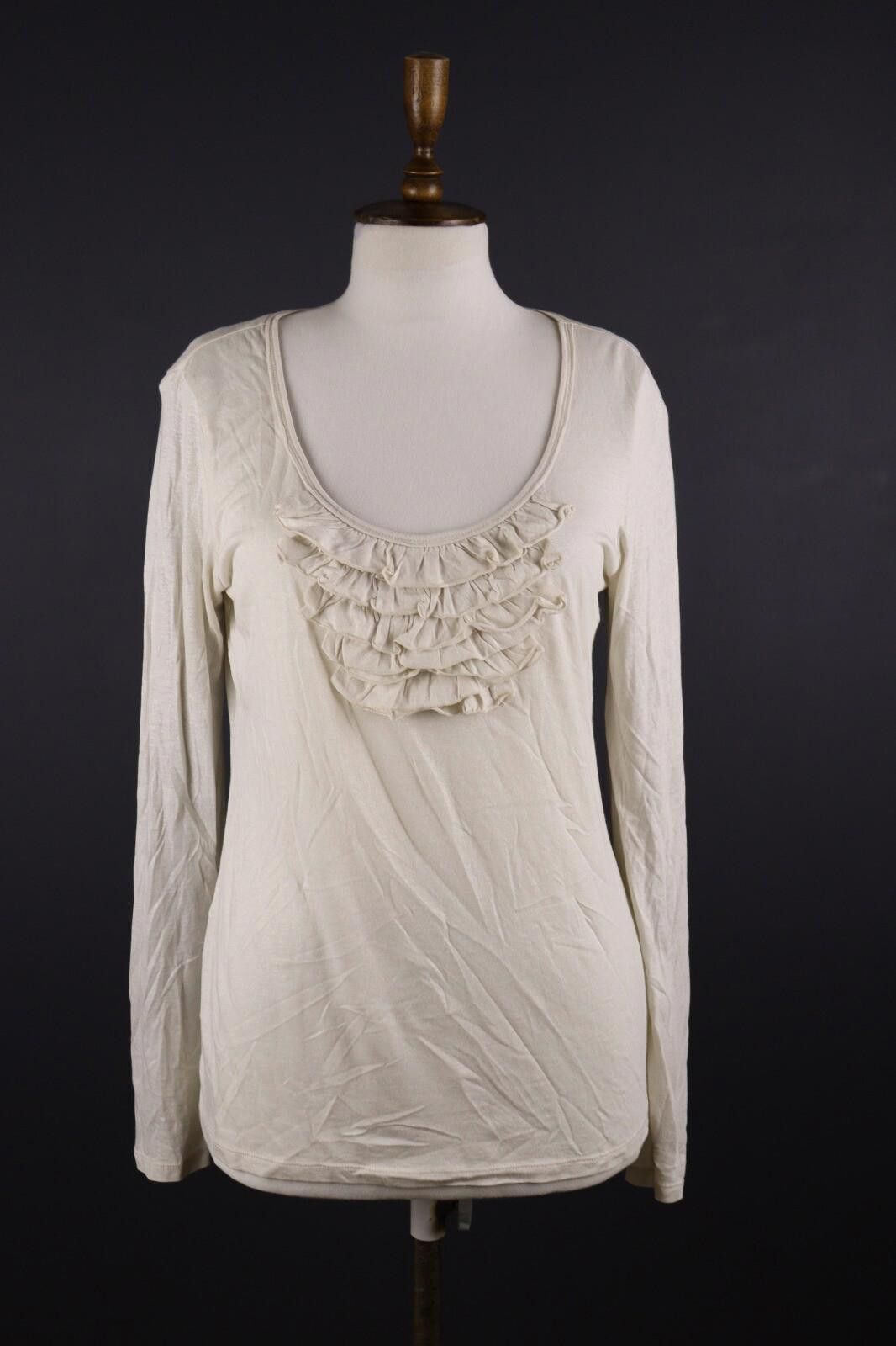 Designer Polo Jeans Company Ralph Lauren Ivory Top Shirt Size L Size L / US 10 / IT 46 - 1 Thumbnail