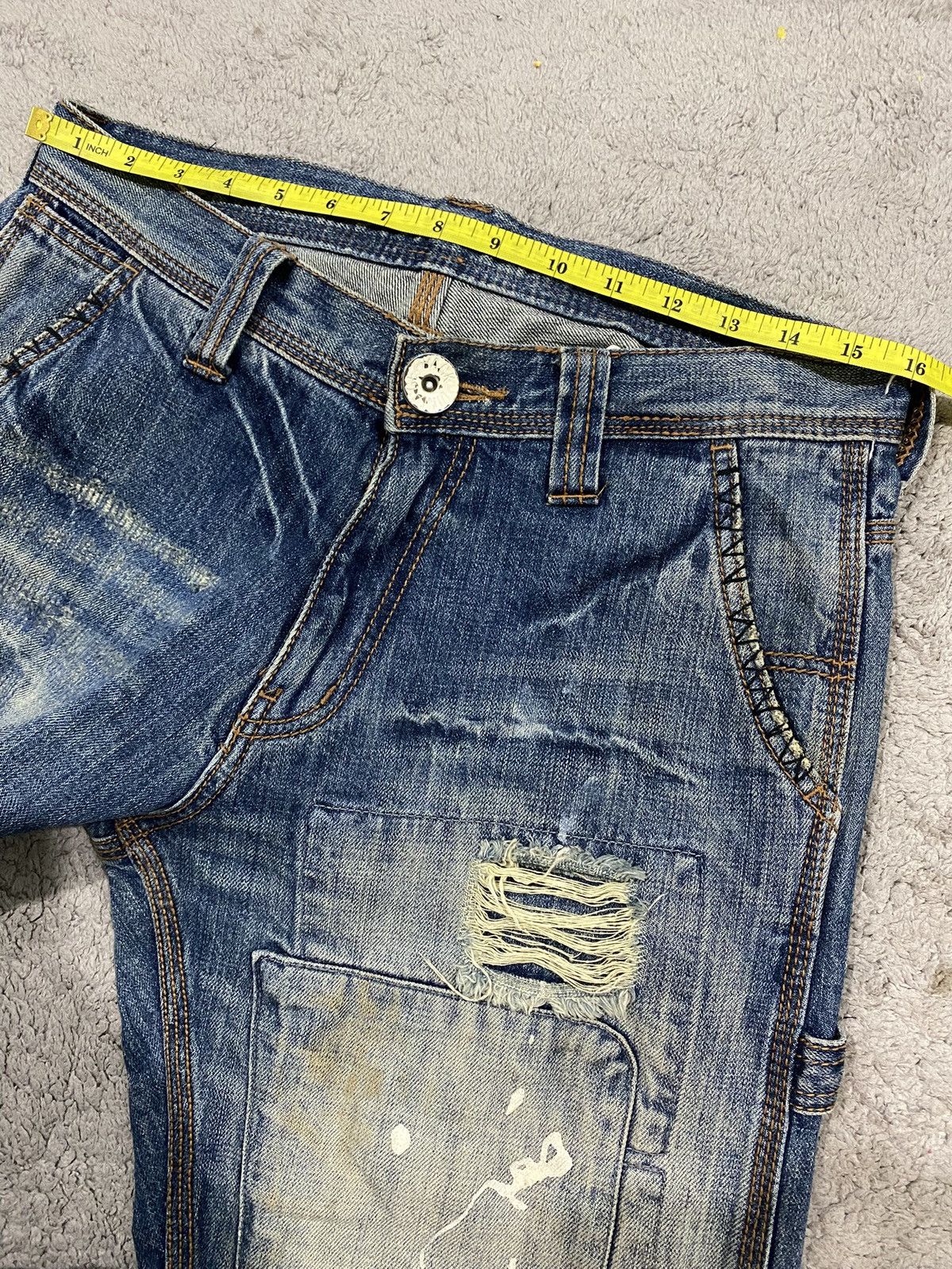 Junya Watanabe Back Vintage Distressed Patchwork Denim like Junya Watanabe Size US 32 / EU 48 - 22 Thumbnail