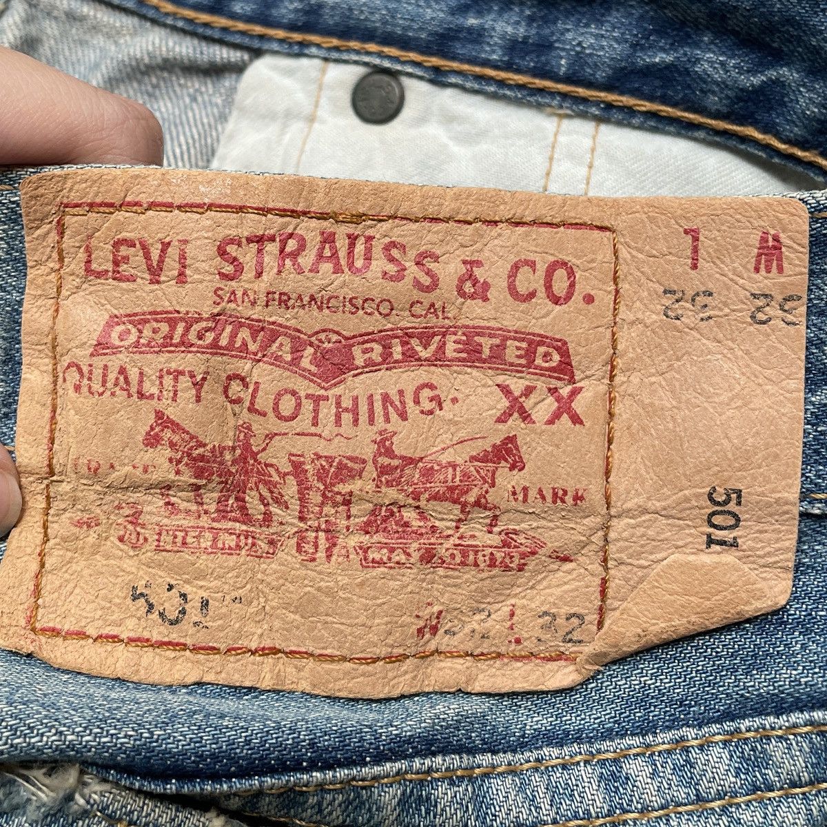 Levi's × Vintage Vintage Levis 501 Made In Usa Jeans 1990s Size US 32 / EU 48 - 10 Thumbnail